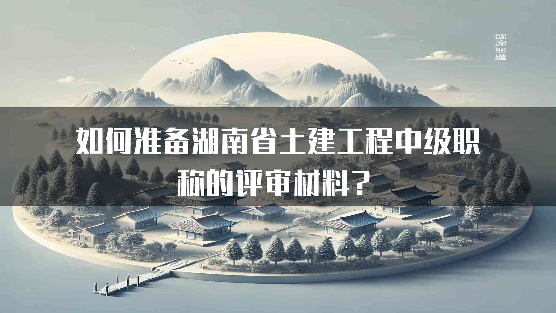 如何准备湖南省土建工程中级职称的评审材料？