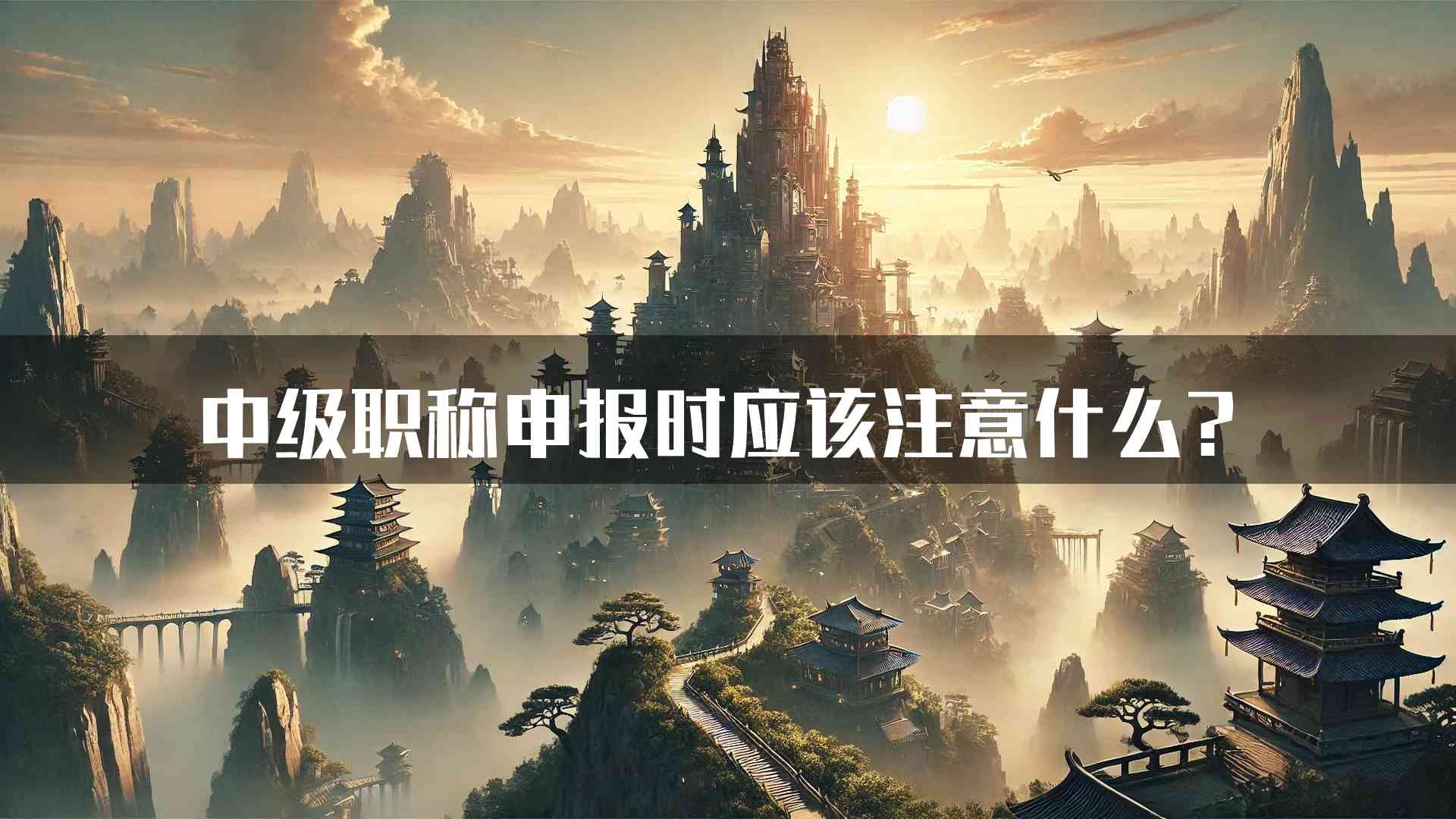 中级职称申报时应该注意什么？