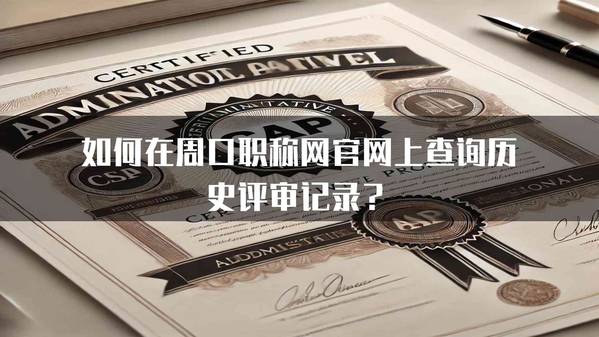 如何在周口职称网官网上查询历史评审记录？