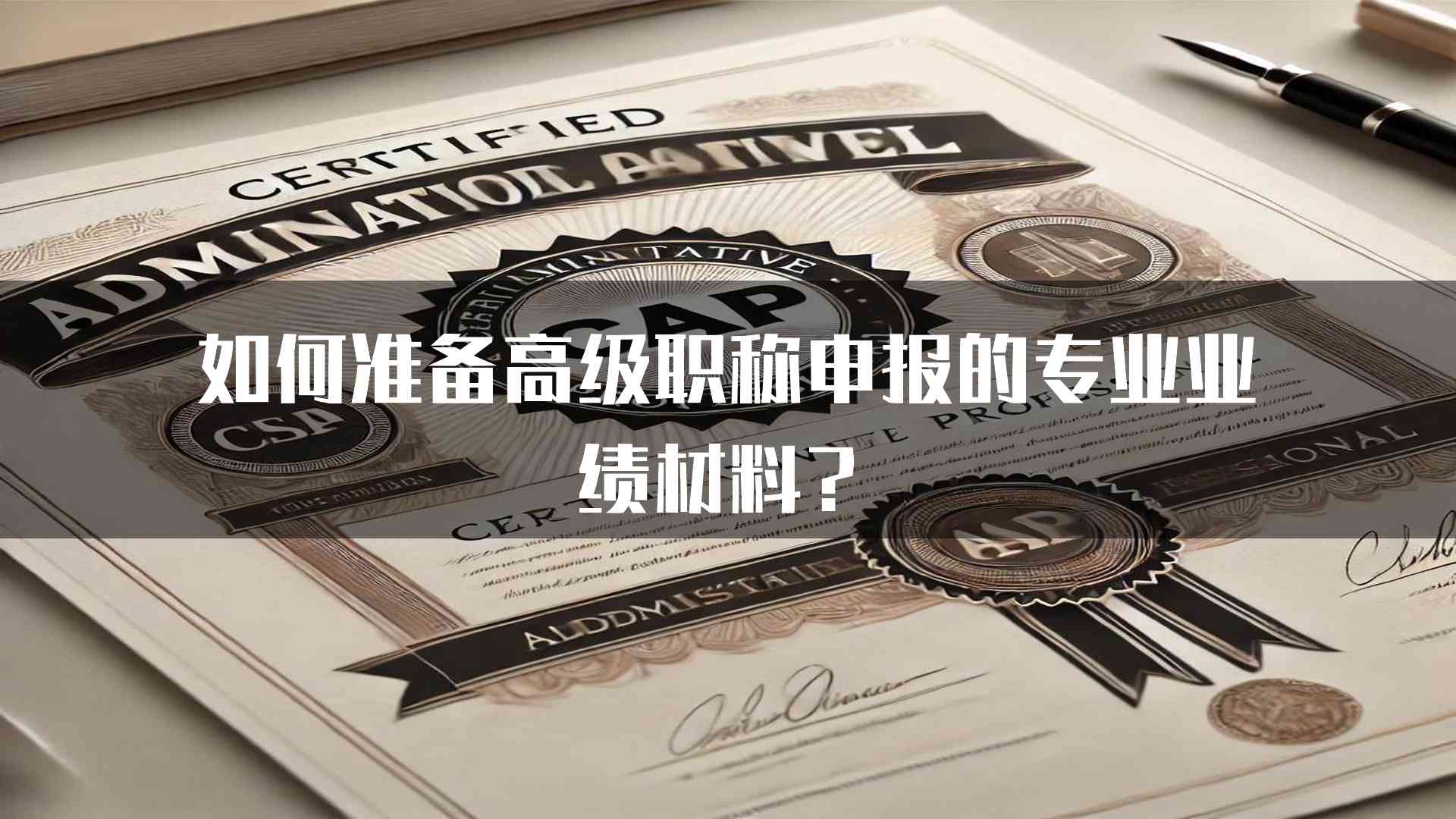 如何准备高级职称申报的专业业绩材料？