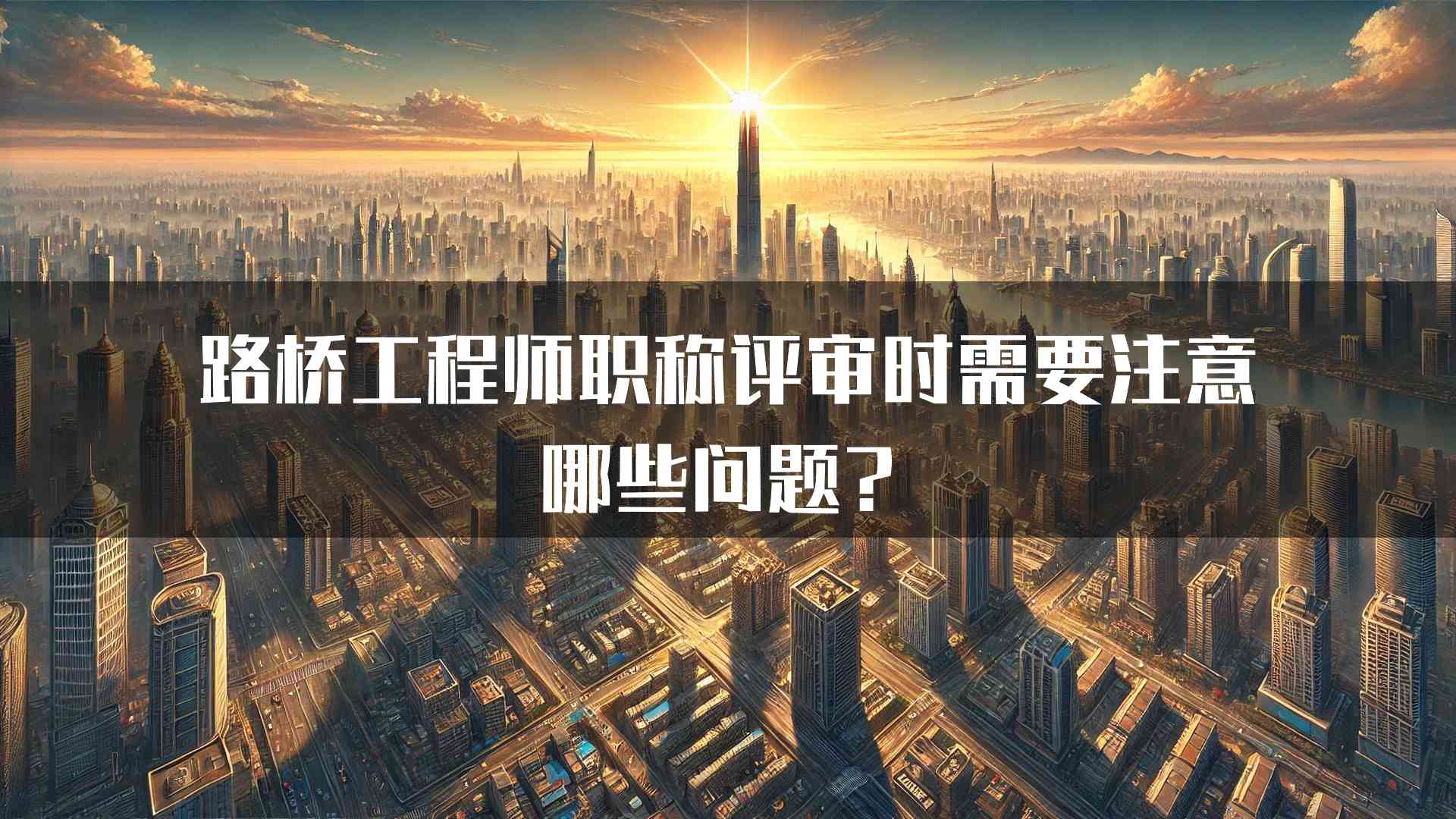 路桥工程师职称评审时需要注意哪些问题？