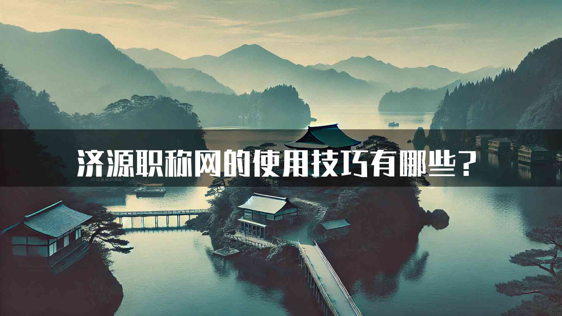 济源职称网的使用技巧有哪些？