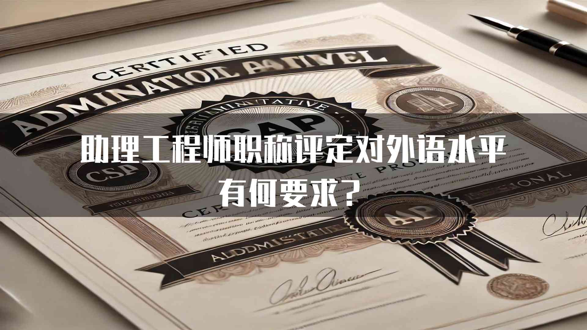 助理工程师职称评定对外语水平有何要求？