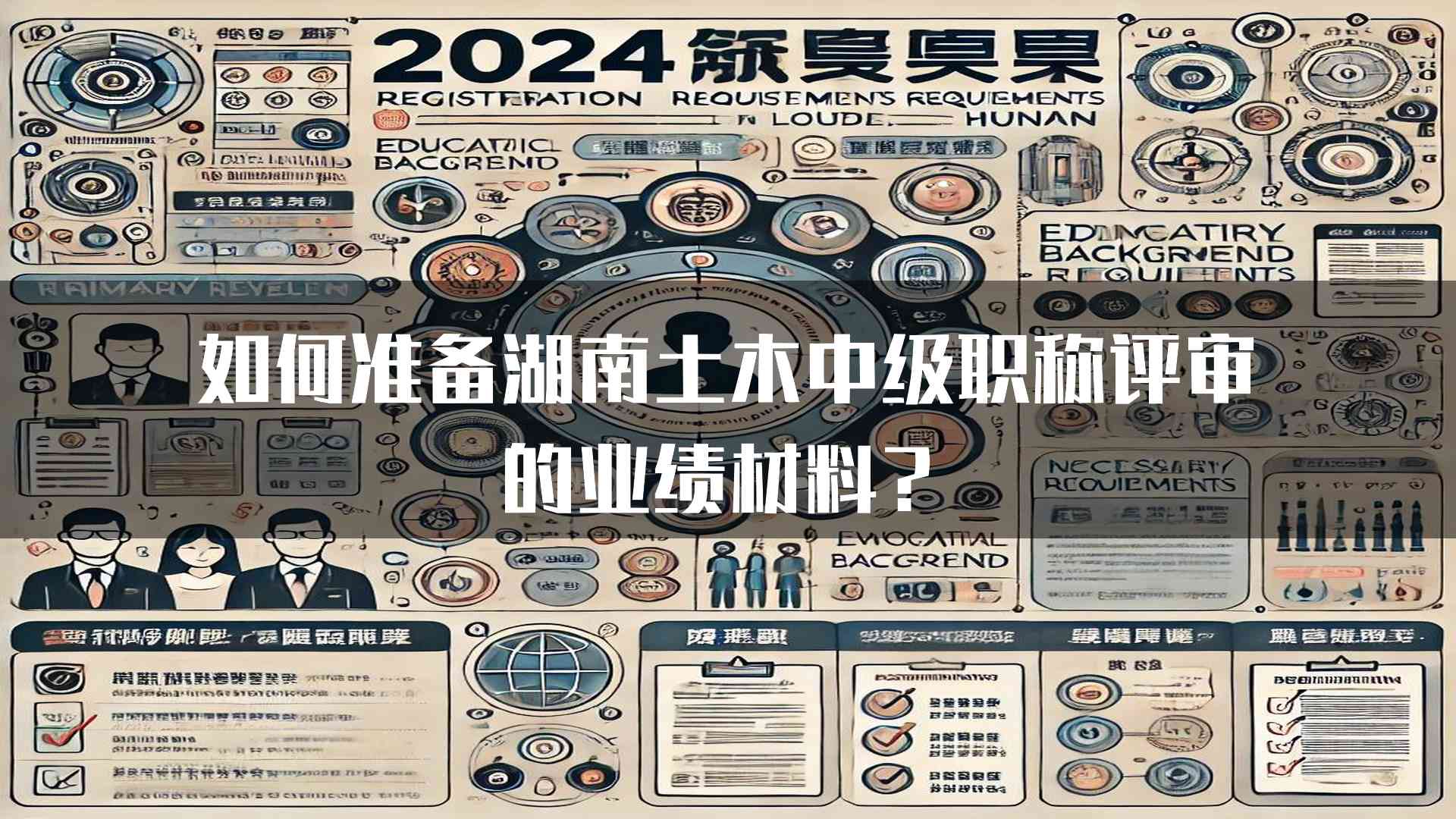 如何准备湖南土木中级职称评审的业绩材料？