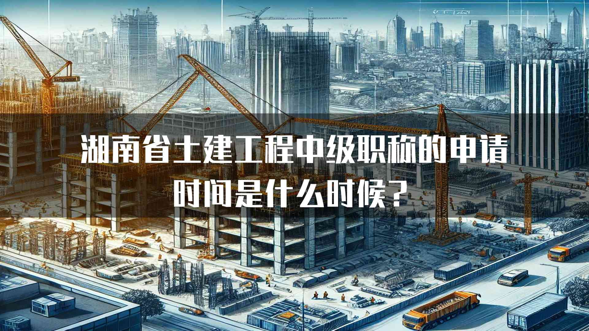 湖南省土建工程中级职称的申请时间是什么时候？