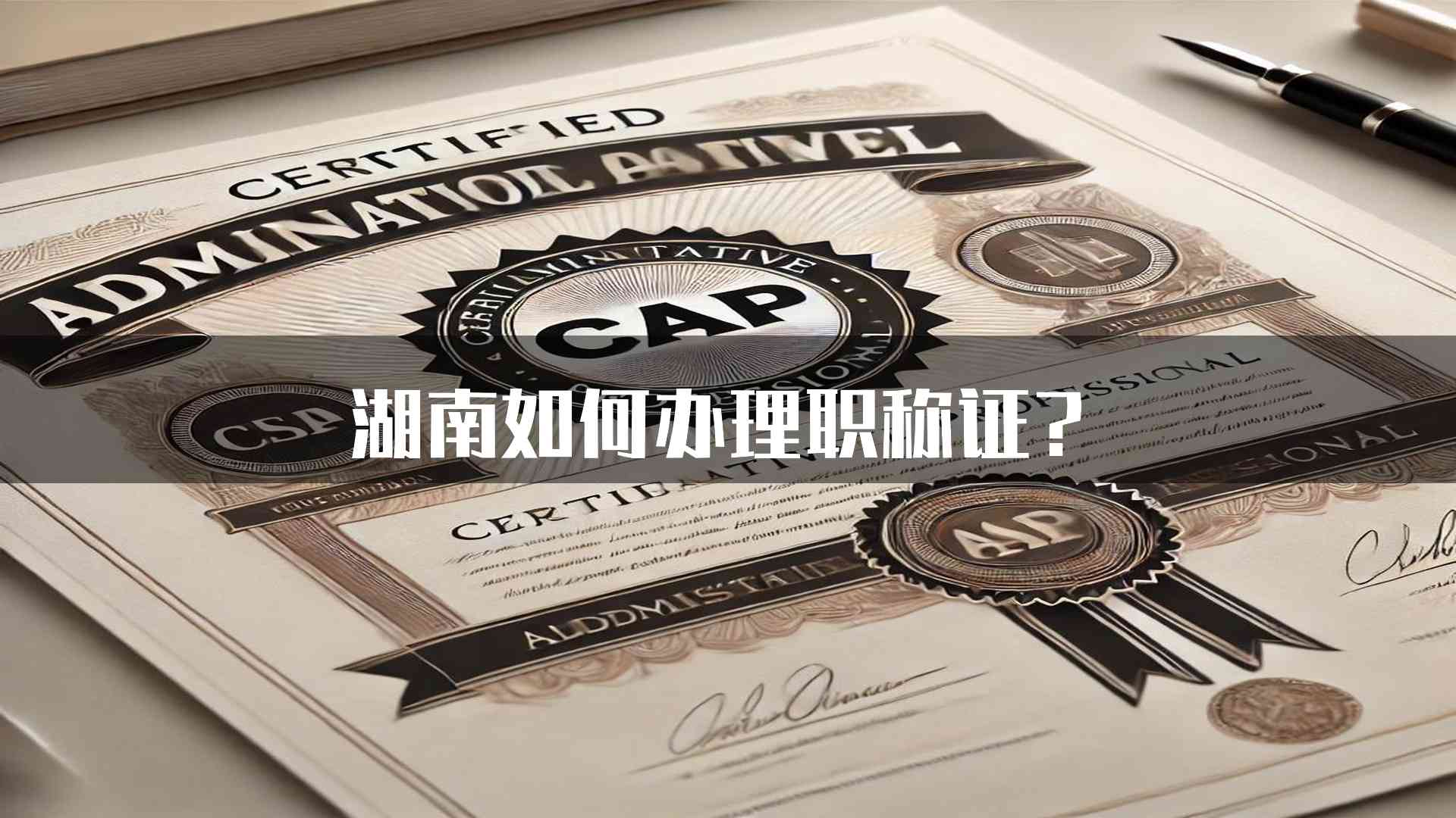 湖南如何办理职称证？