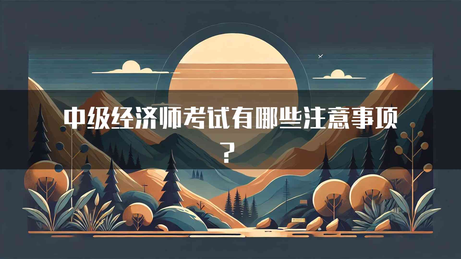 中级经济师考试有哪些注意事项？