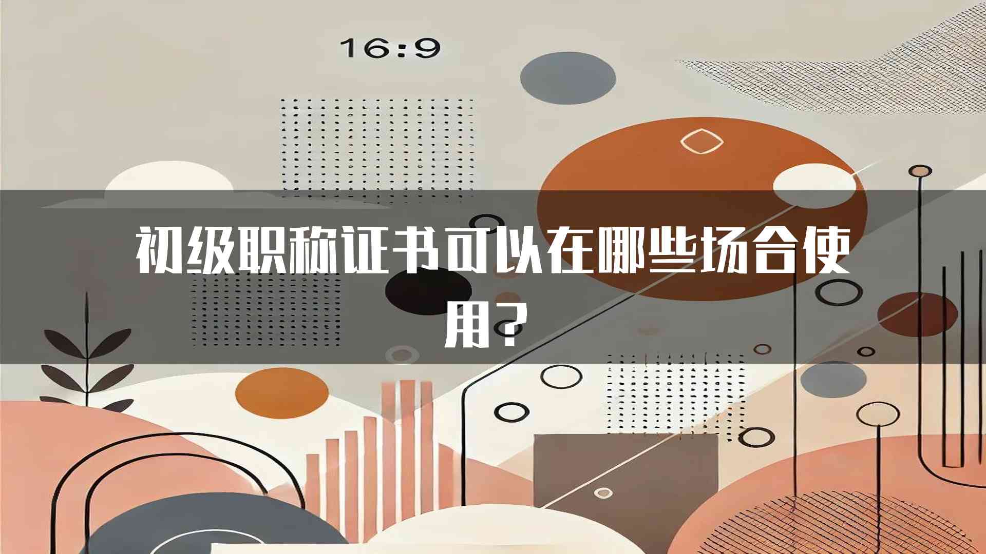 初级职称证书可以在哪些场合使用？