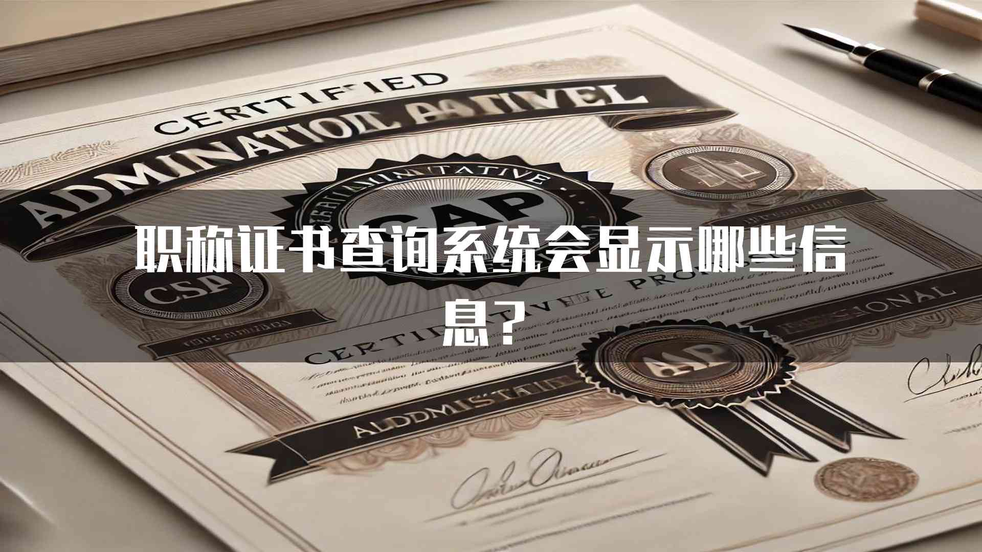 职称证书查询系统会显示哪些信息？