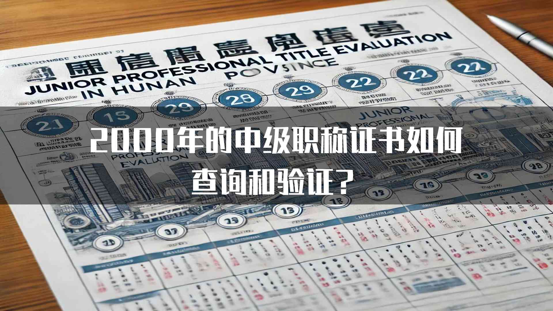 2000年的中级职称证书如何查询和验证？