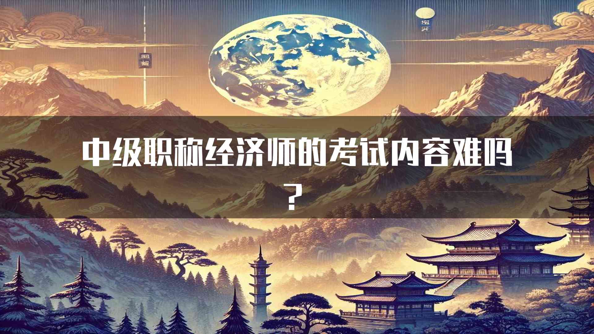 中级职称经济师的考试内容难吗？