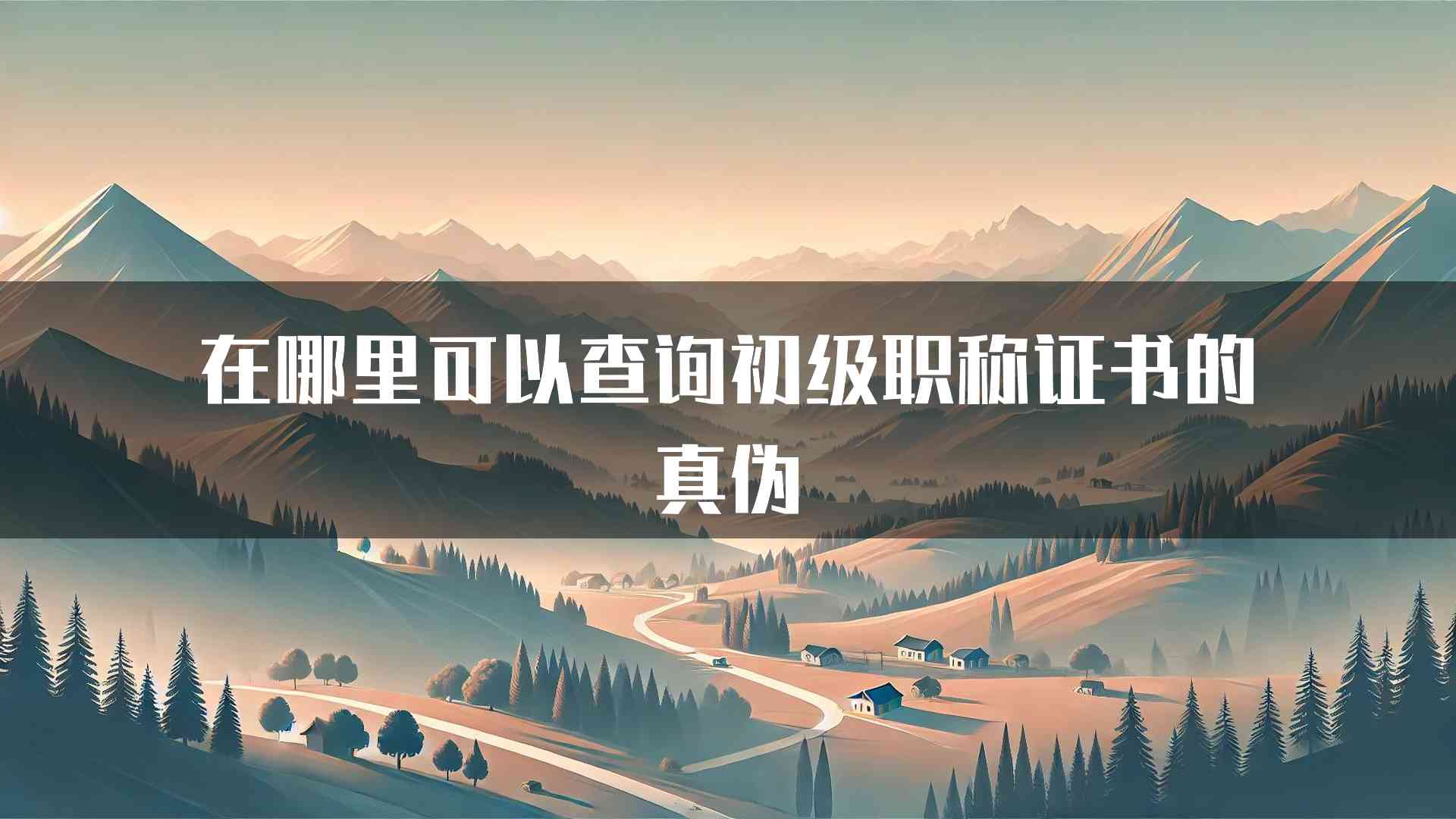 在哪里可以查询初级职称证书的真伪