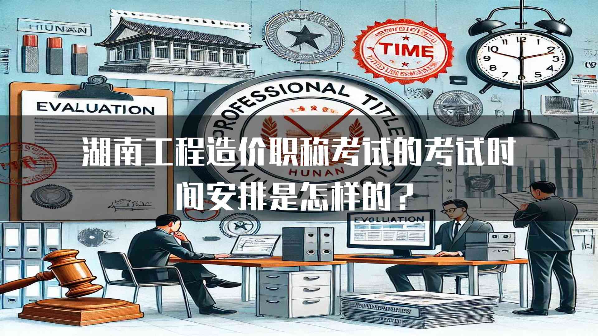 湖南工程造价职称考试的考试时间安排是怎样的？