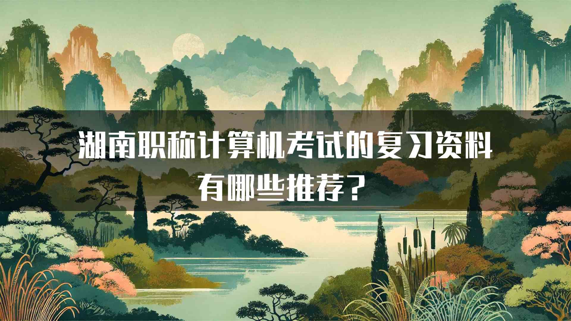 湖南职称计算机考试的复习资料有哪些推荐？