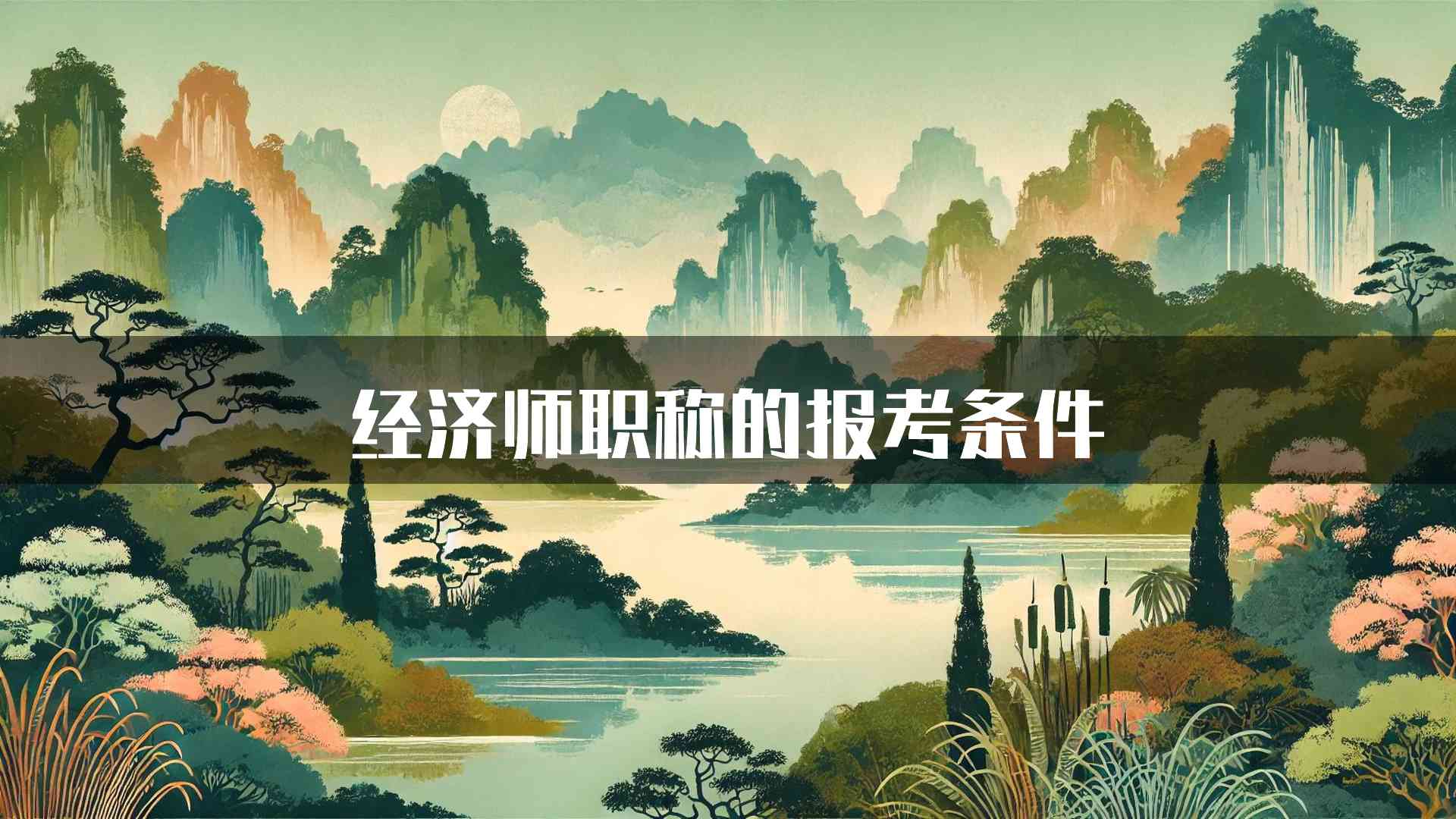 经济师职称的报考条件