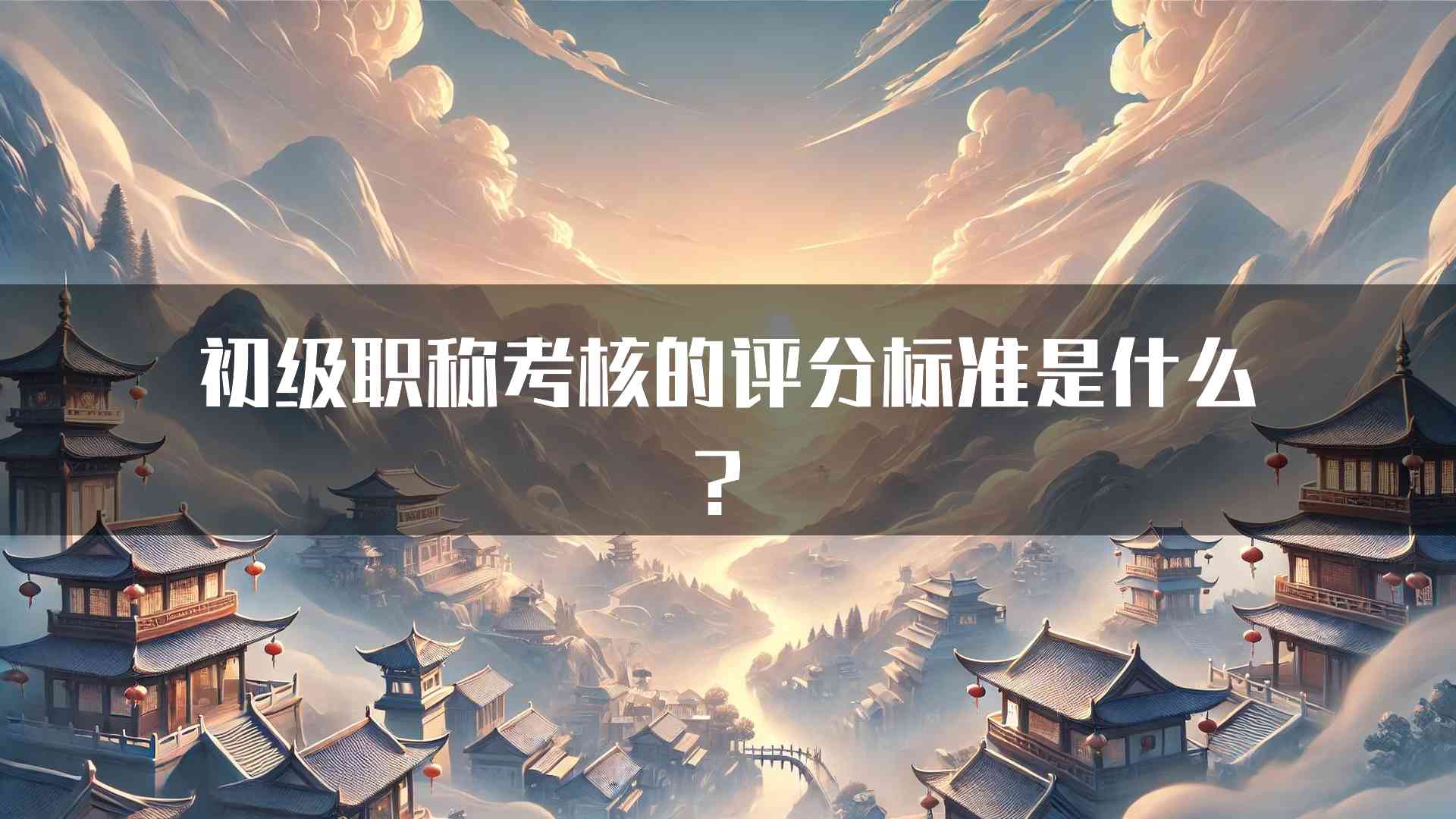 初级职称考核的评分标准是什么？