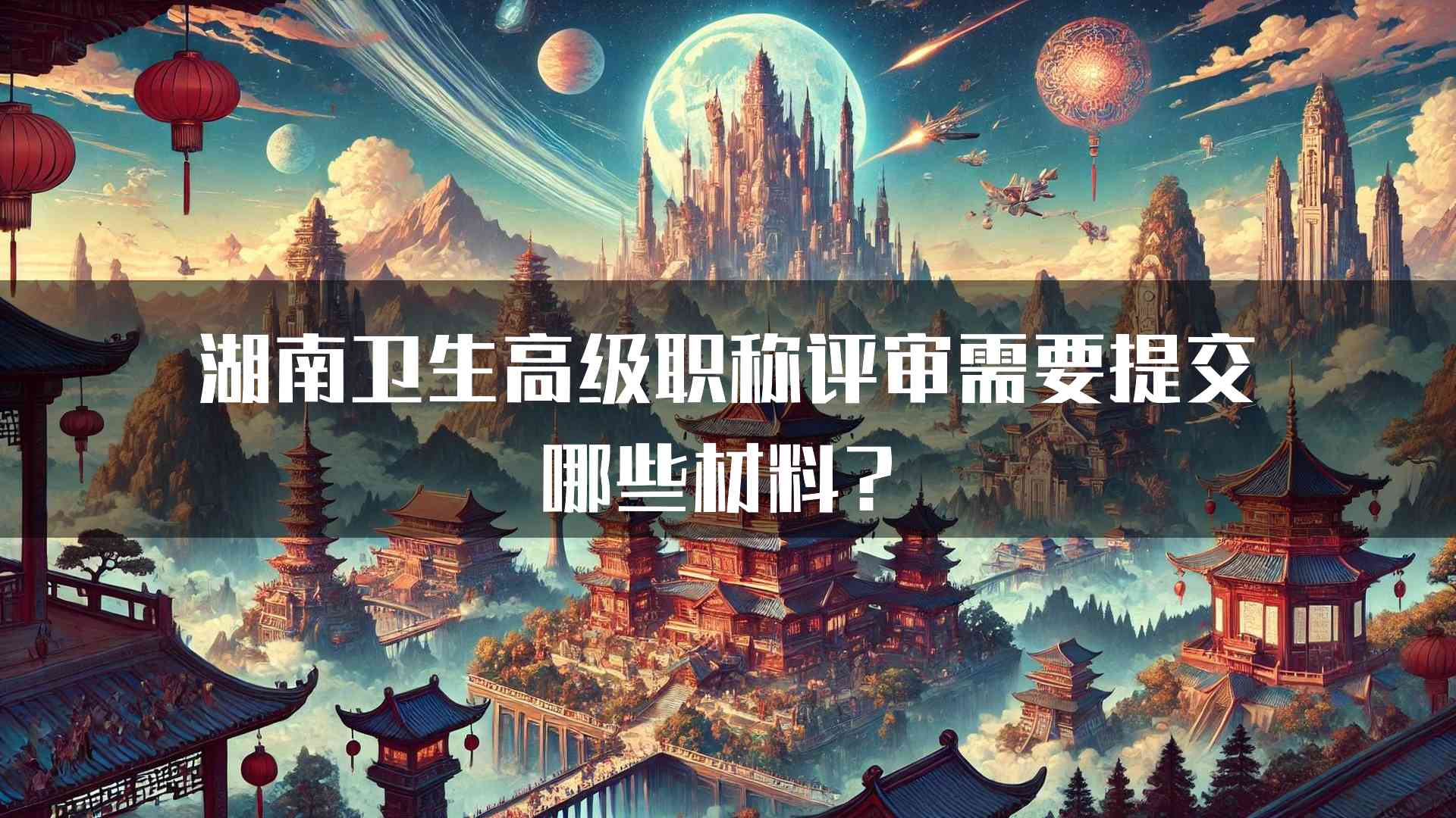 湖南卫生高级职称评审需要提交哪些材料？