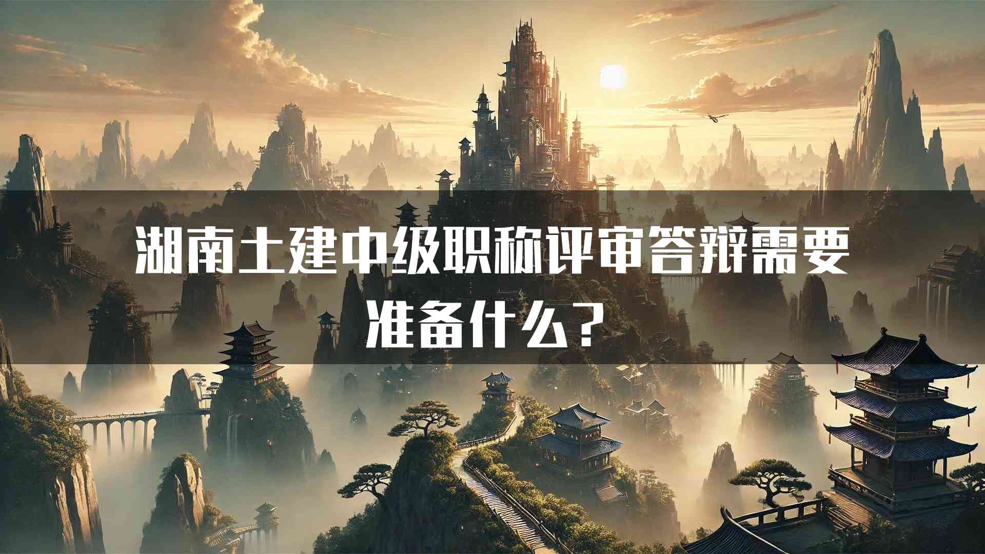 湖南土建中级职称评审答辩需要准备什么？