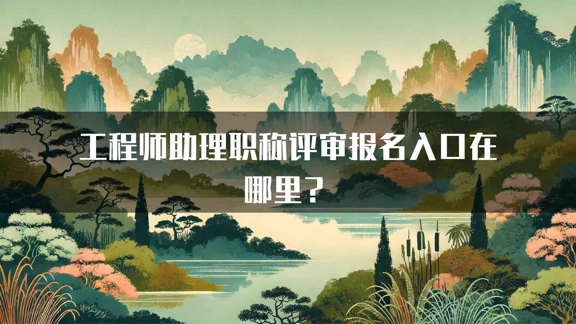 工程师助理职称评审报名入口在哪里？