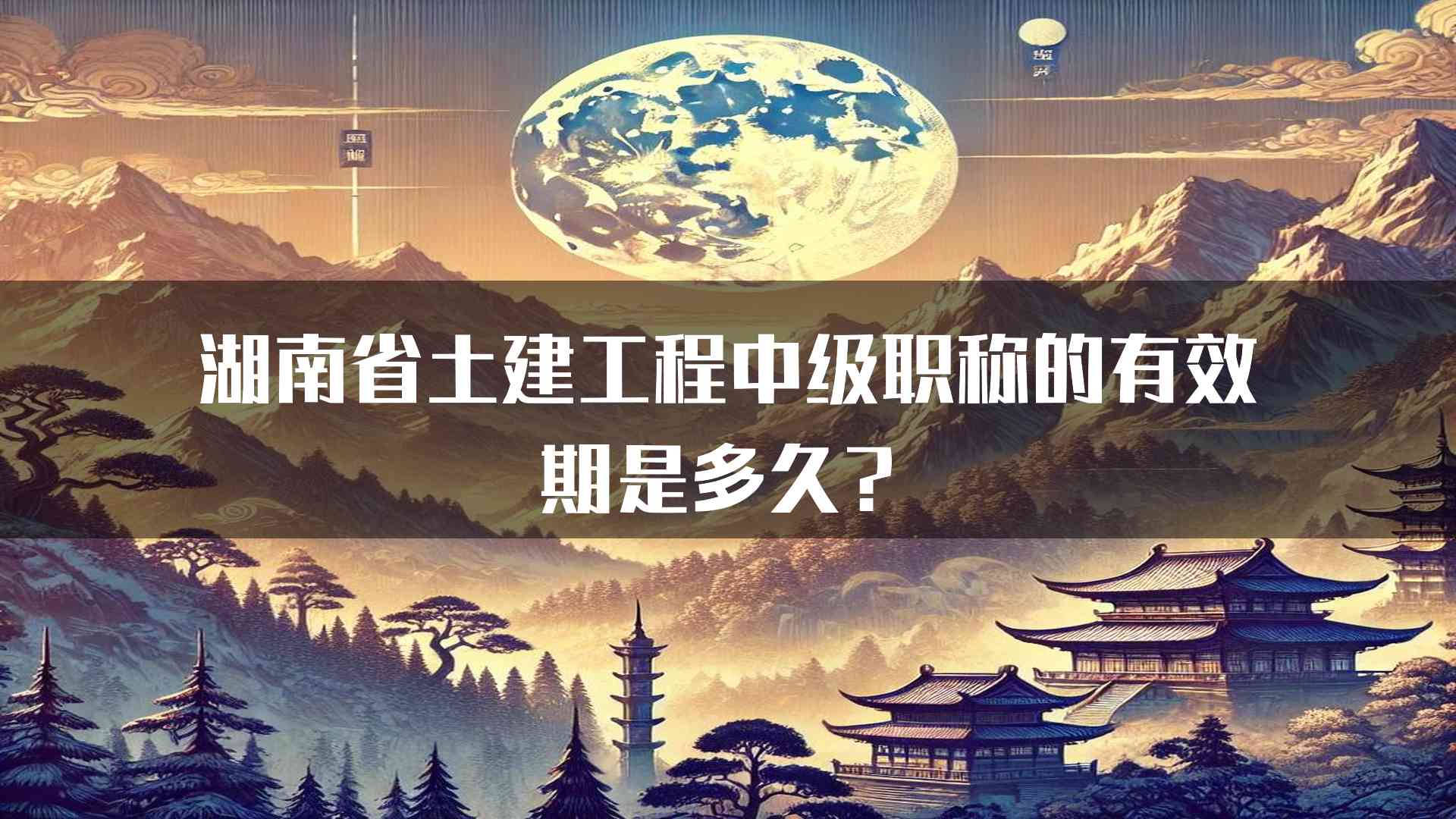 湖南省土建工程中级职称的有效期是多久？