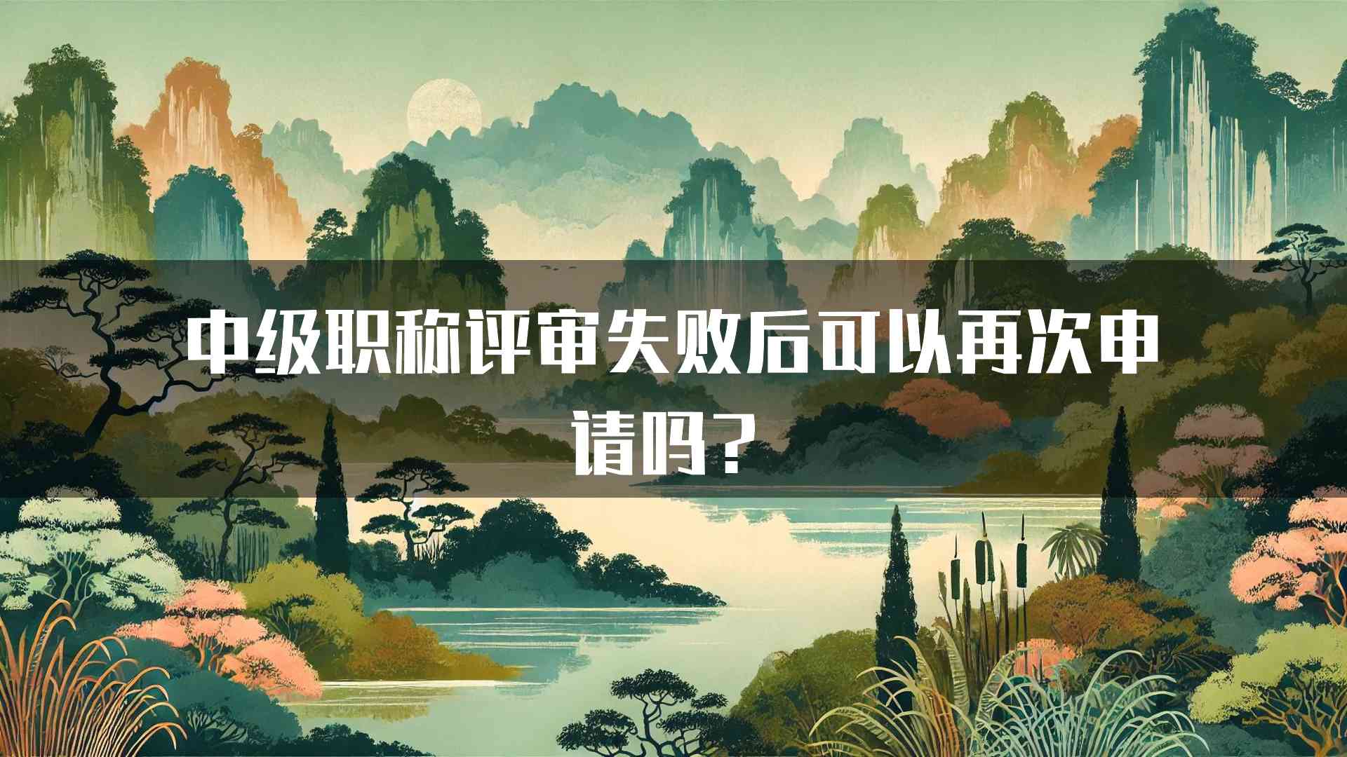 中级职称评审失败后可以再次申请吗？