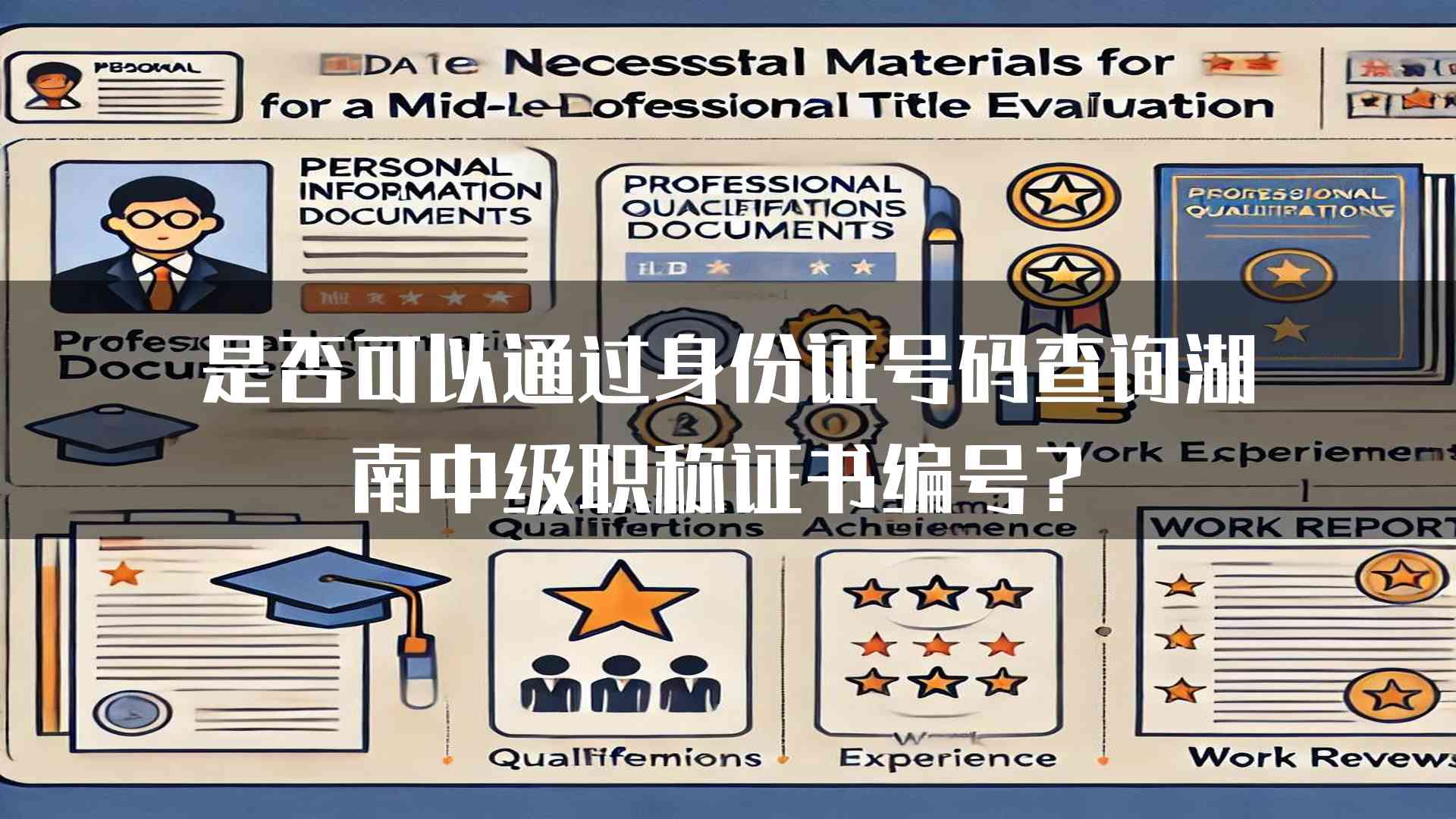 是否可以通过身份证号码查询湖南中级职称证书编号？