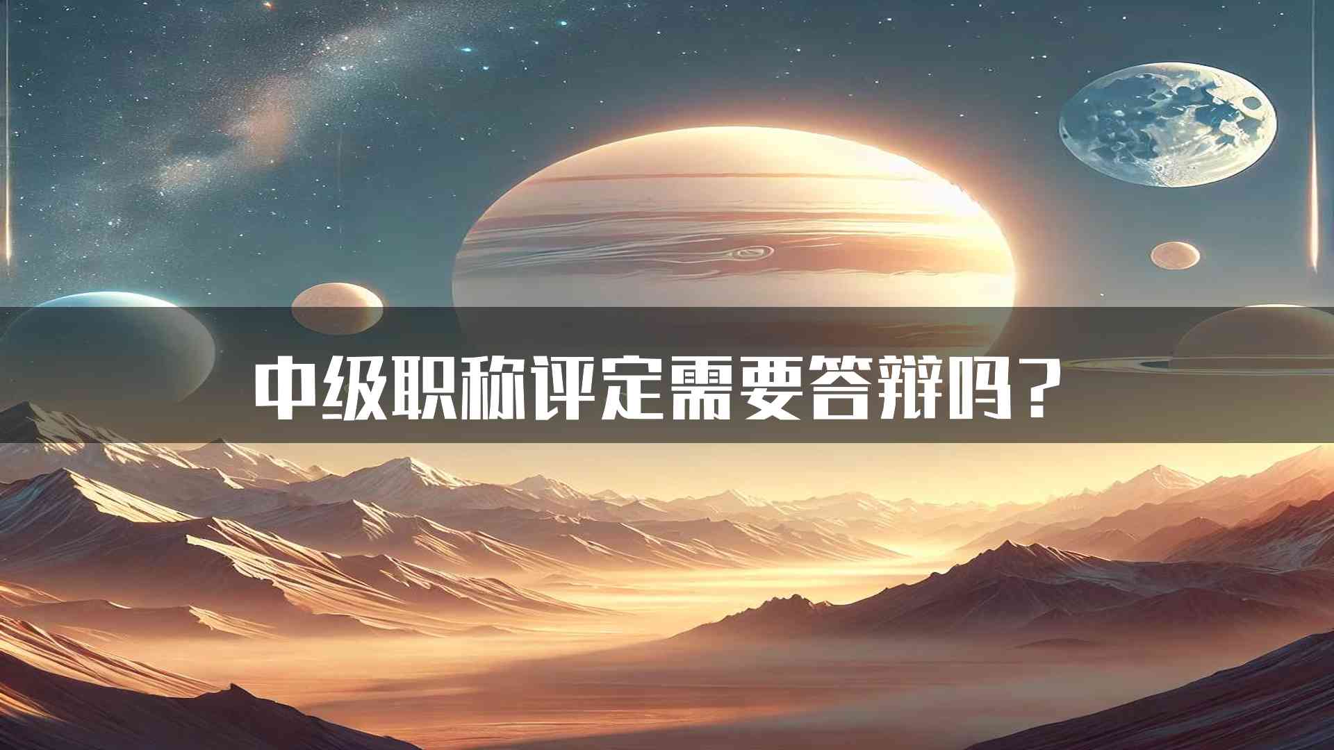 中级职称评定需要答辩吗？