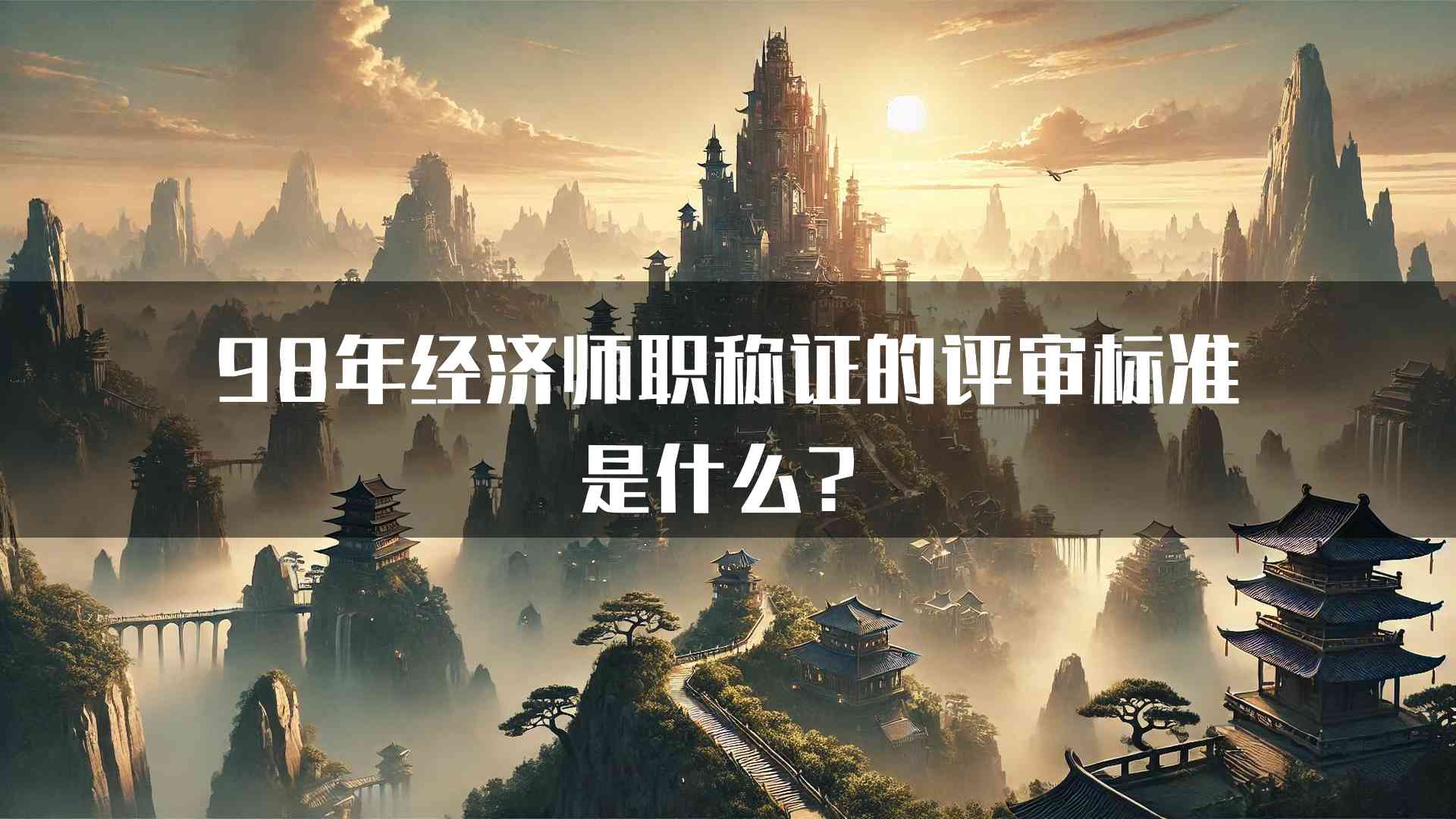 98年经济师职称证的评审标准是什么？