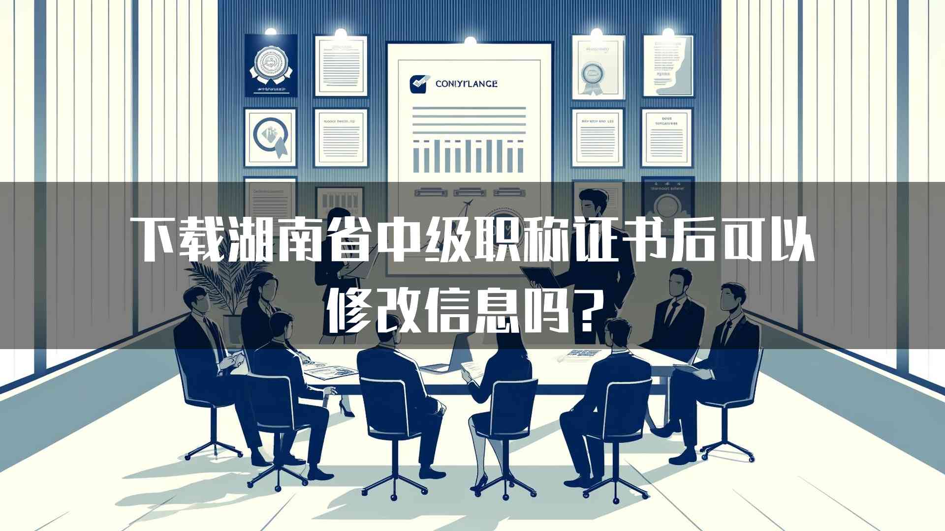 下载湖南省中级职称证书后可以修改信息吗？