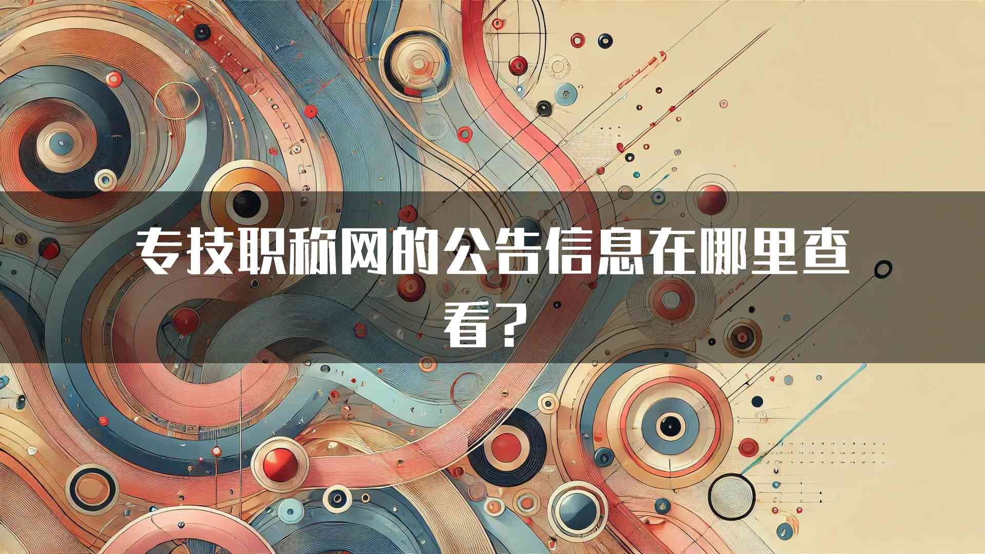 专技职称网的公告信息在哪里查看？