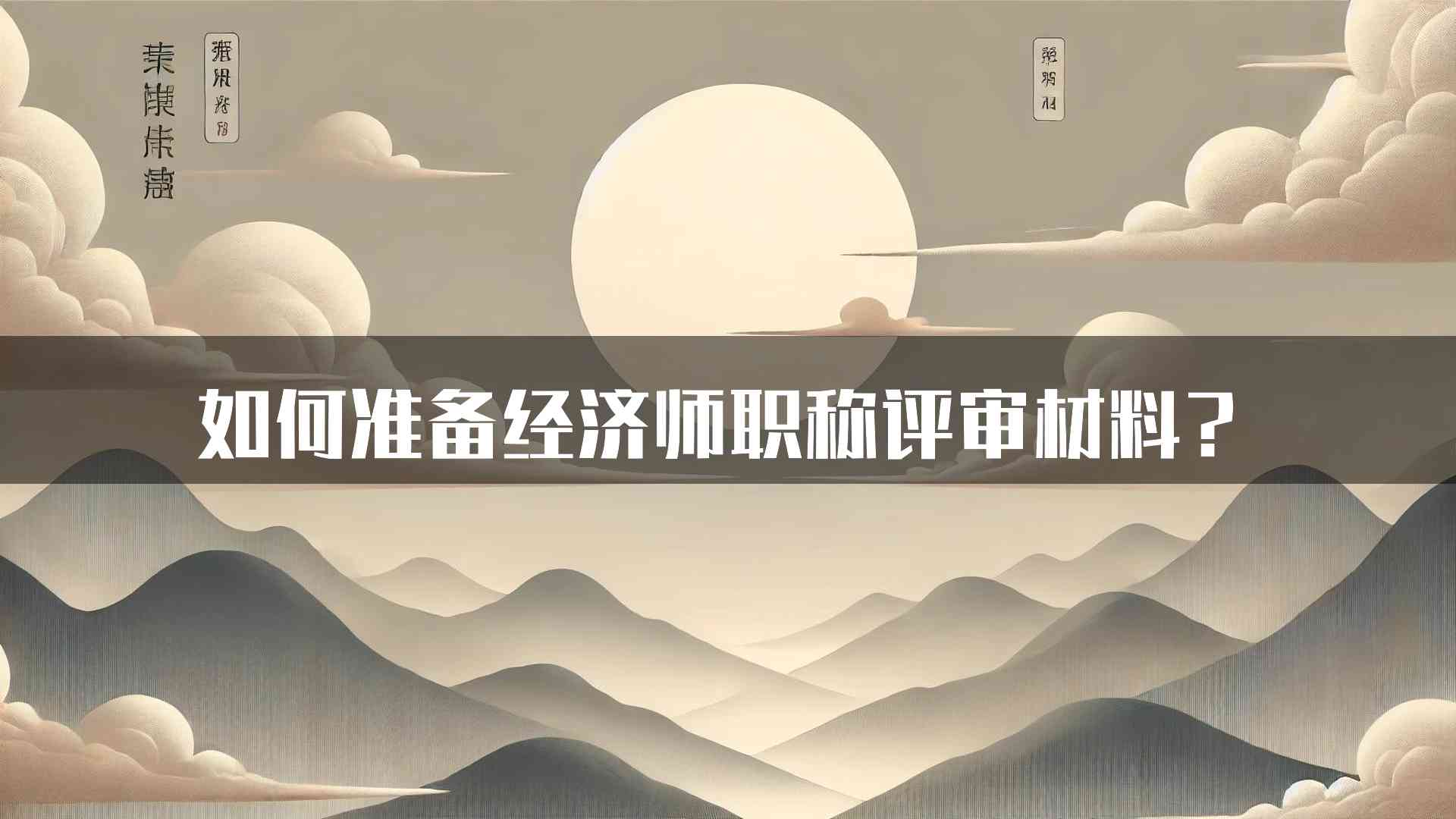 如何准备经济师职称评审材料？