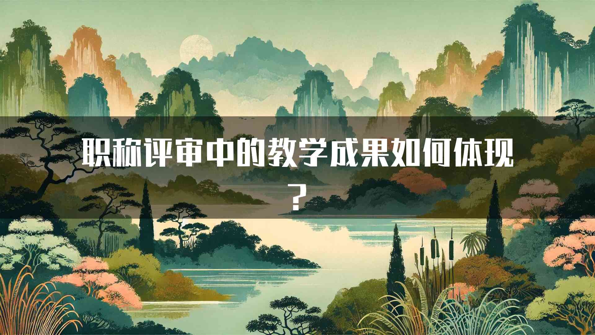 职称评审中的教学成果如何体现?