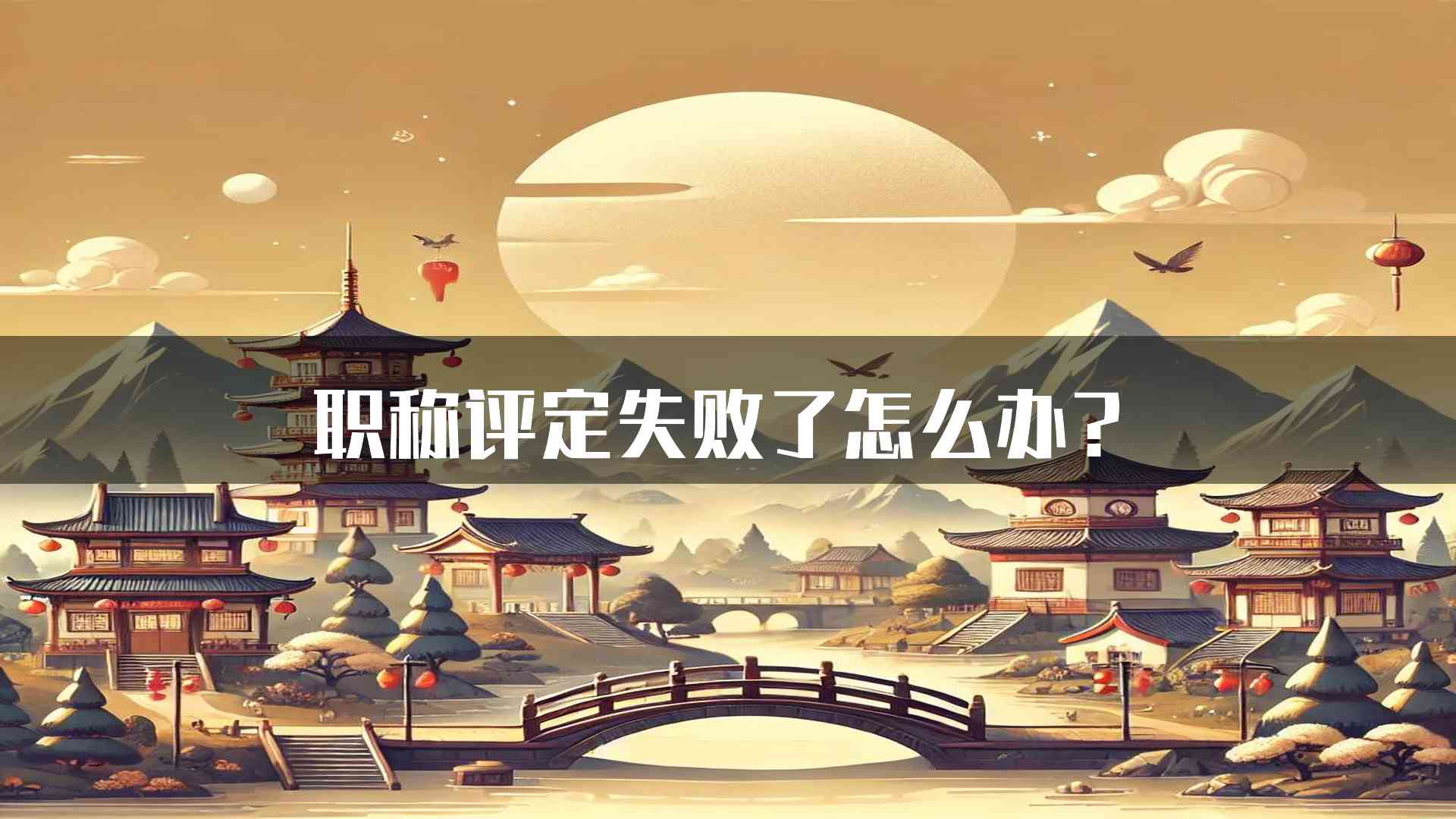 职称评定失败了怎么办？