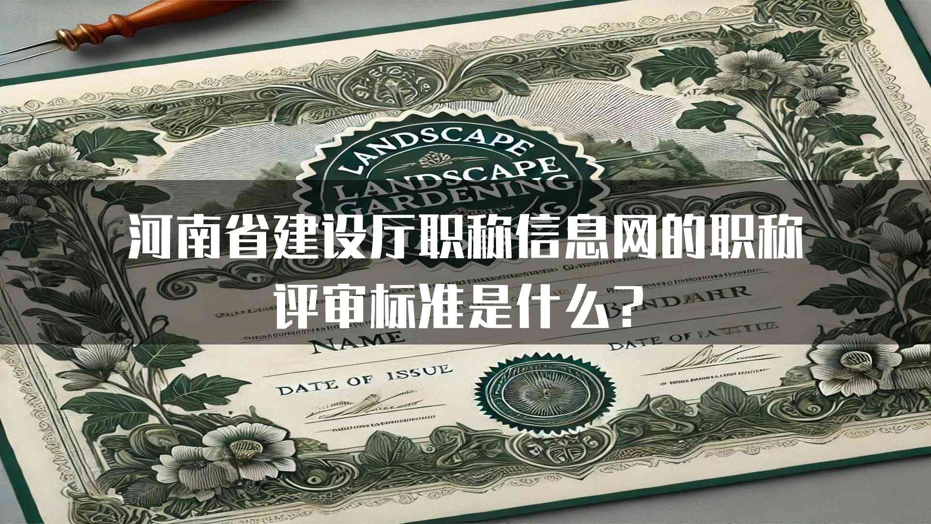 河南省建设厅职称信息网的职称评审标准是什么？