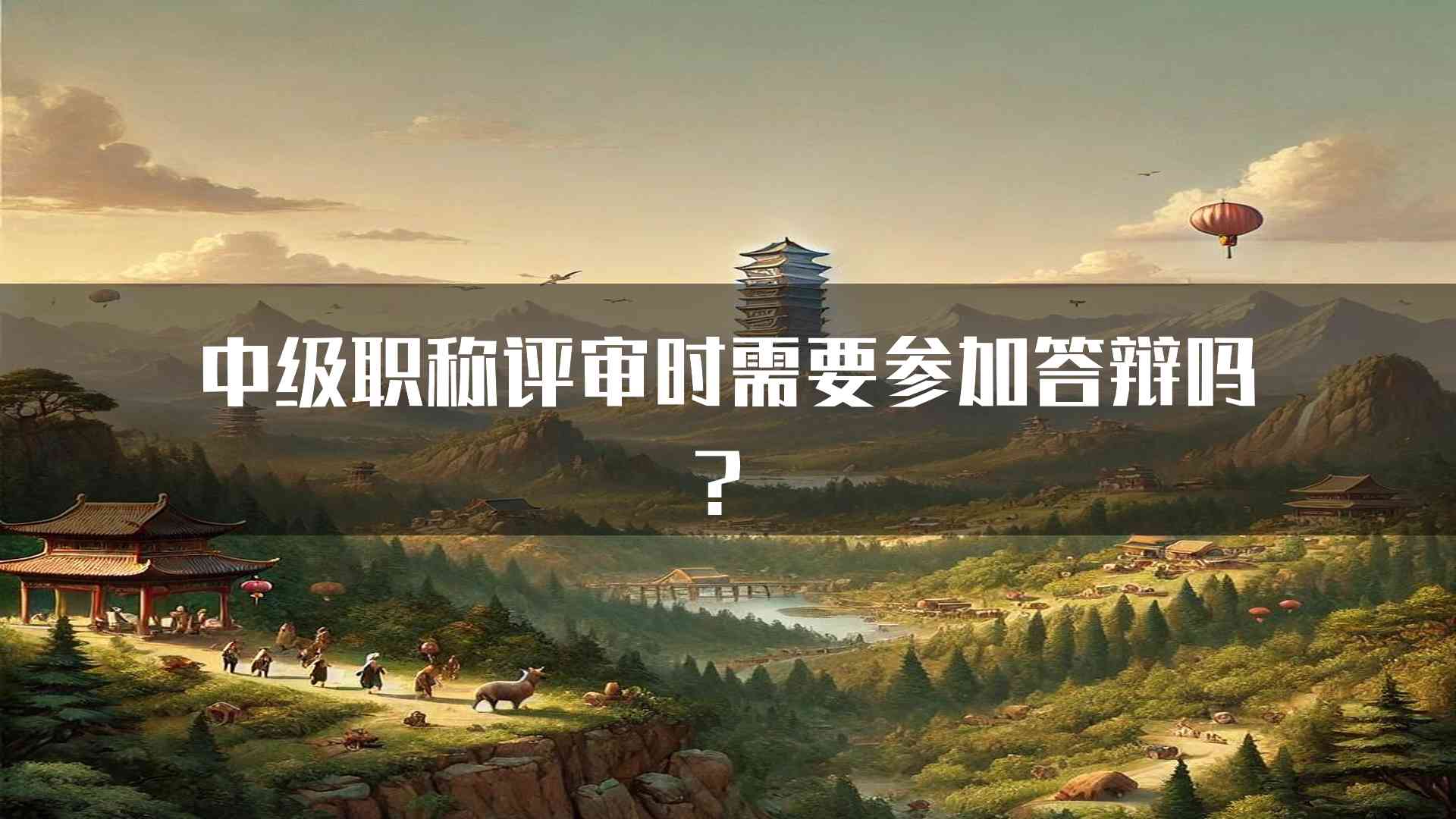 中级职称评审时需要参加答辩吗？