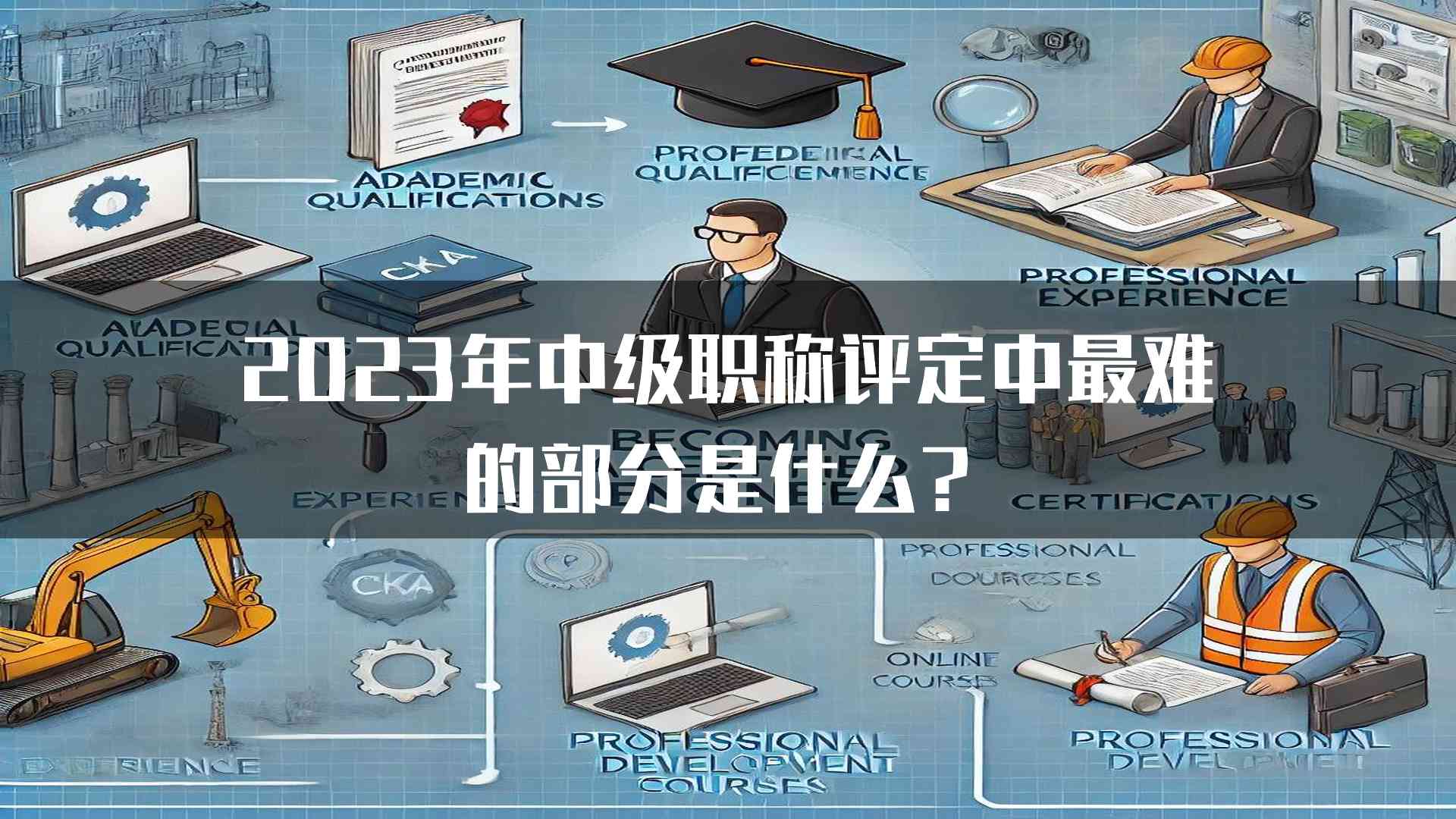 2023年中级职称评定中最难的部分是什么？