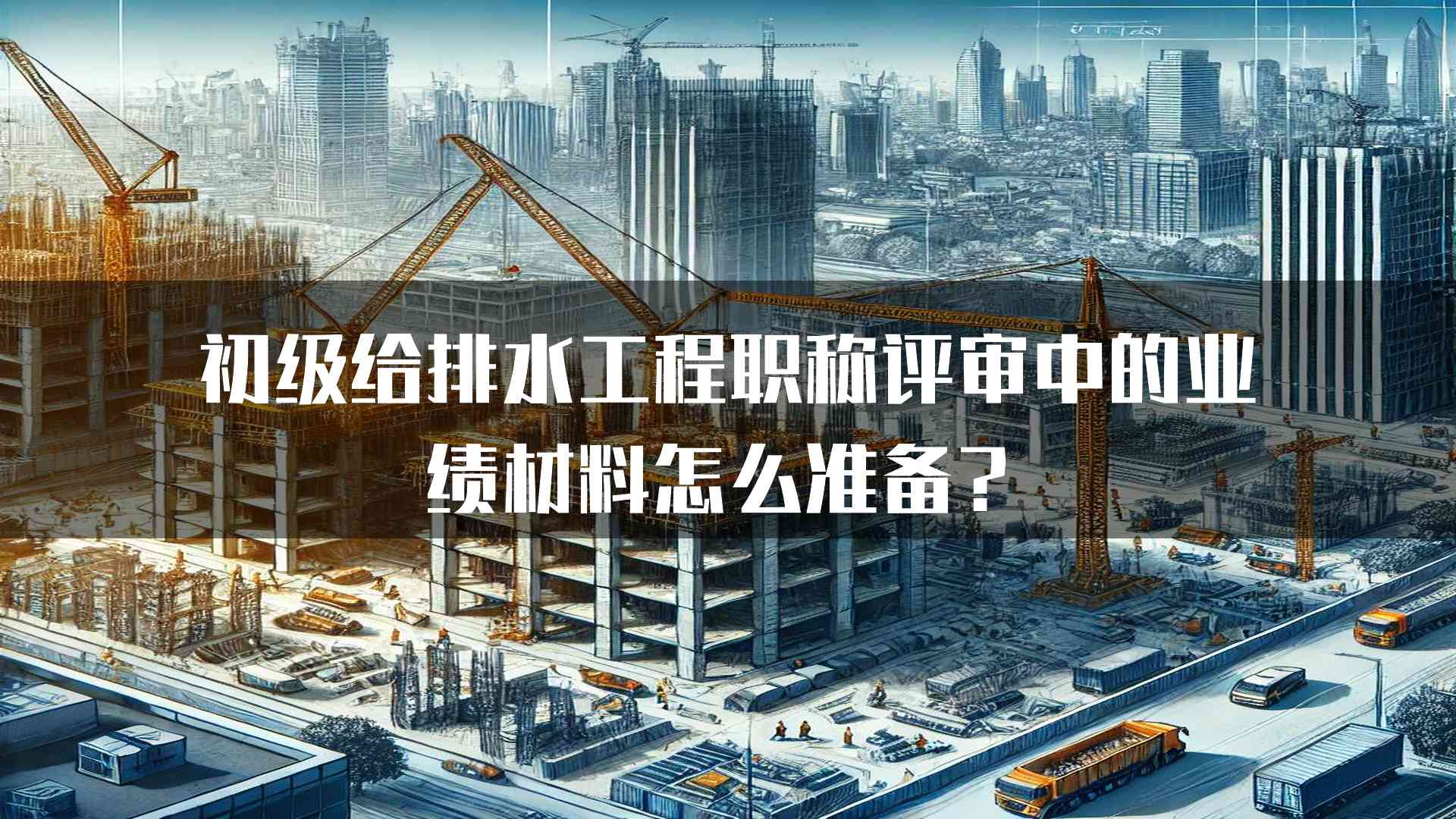 初级给排水工程职称评审中的业绩材料怎么准备？