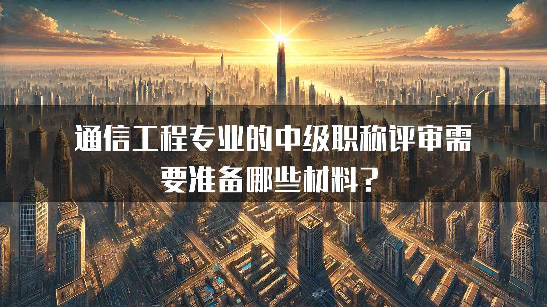 通信工程专业的中级职称评审需要准备哪些材料？