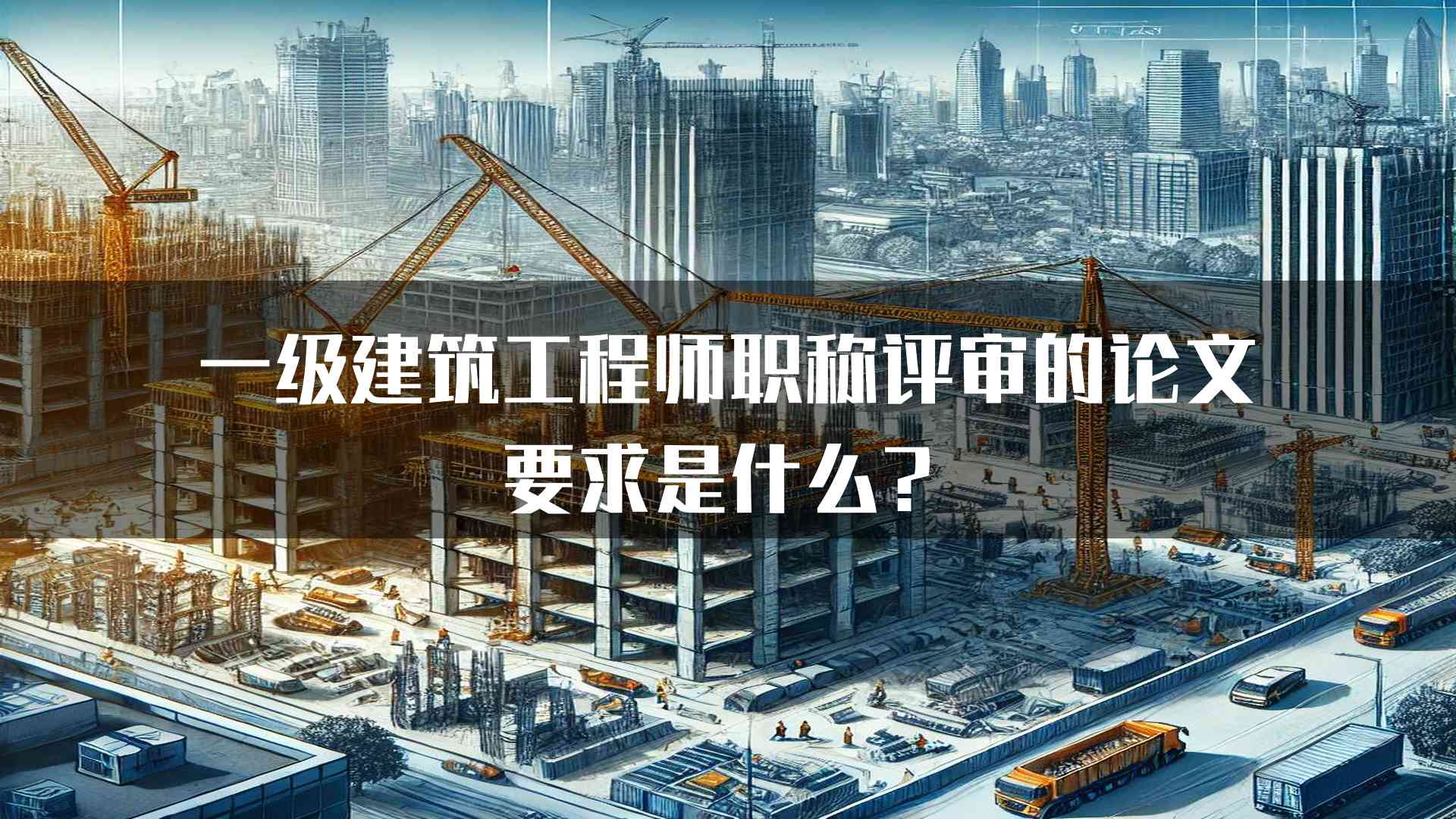 一级建筑工程师职称评审的论文要求是什么？