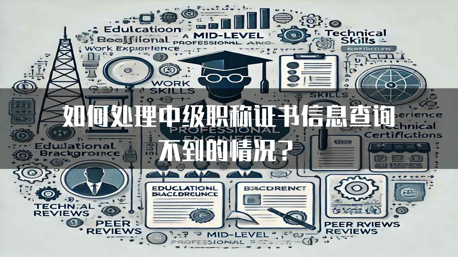 如何处理中级职称证书信息查询不到的情况？