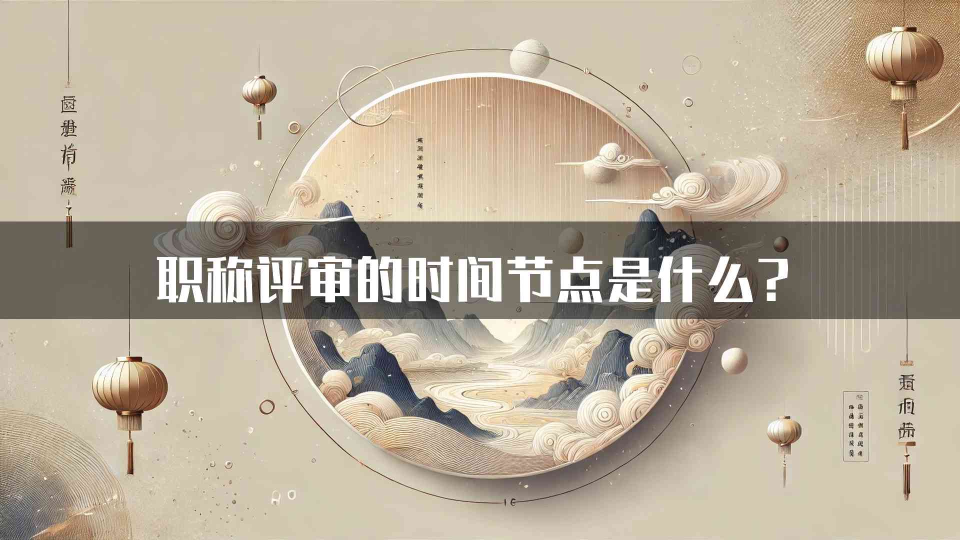 职称评审的时间节点是什么？