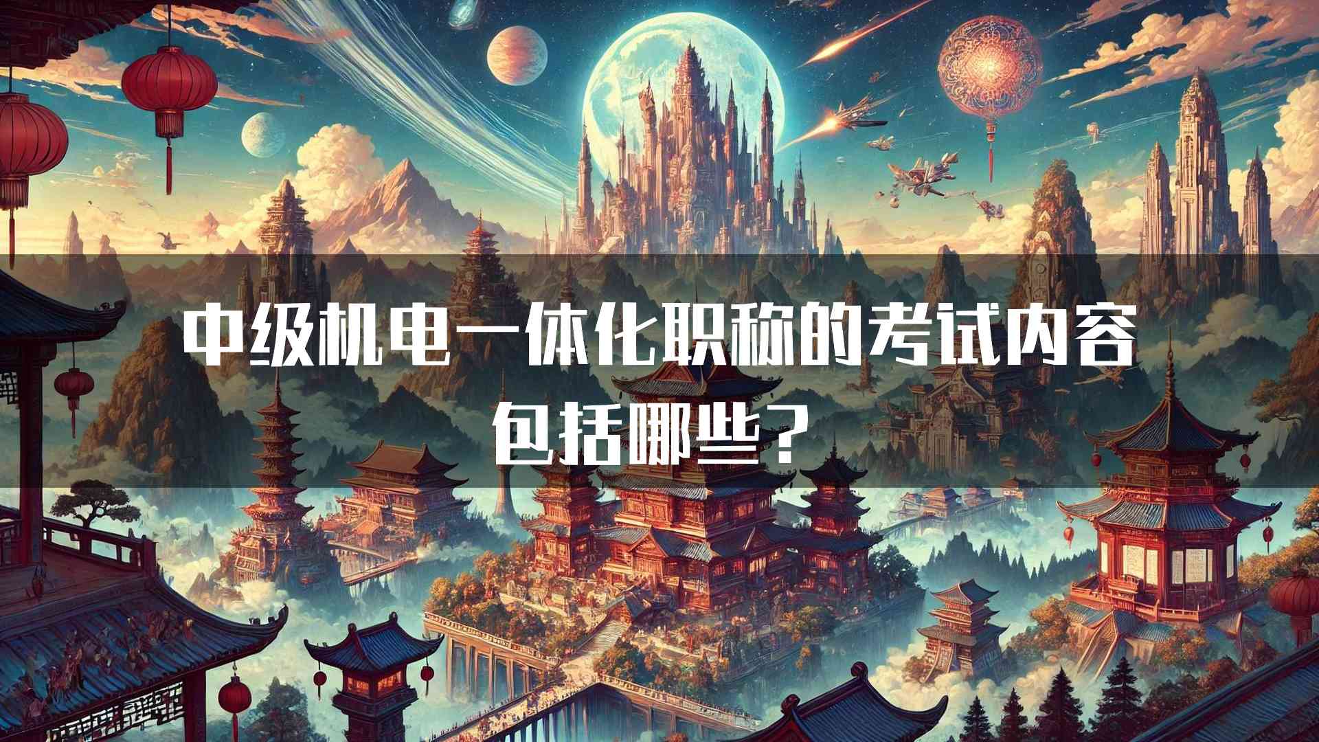 中级机电一体化职称的考试内容包括哪些？