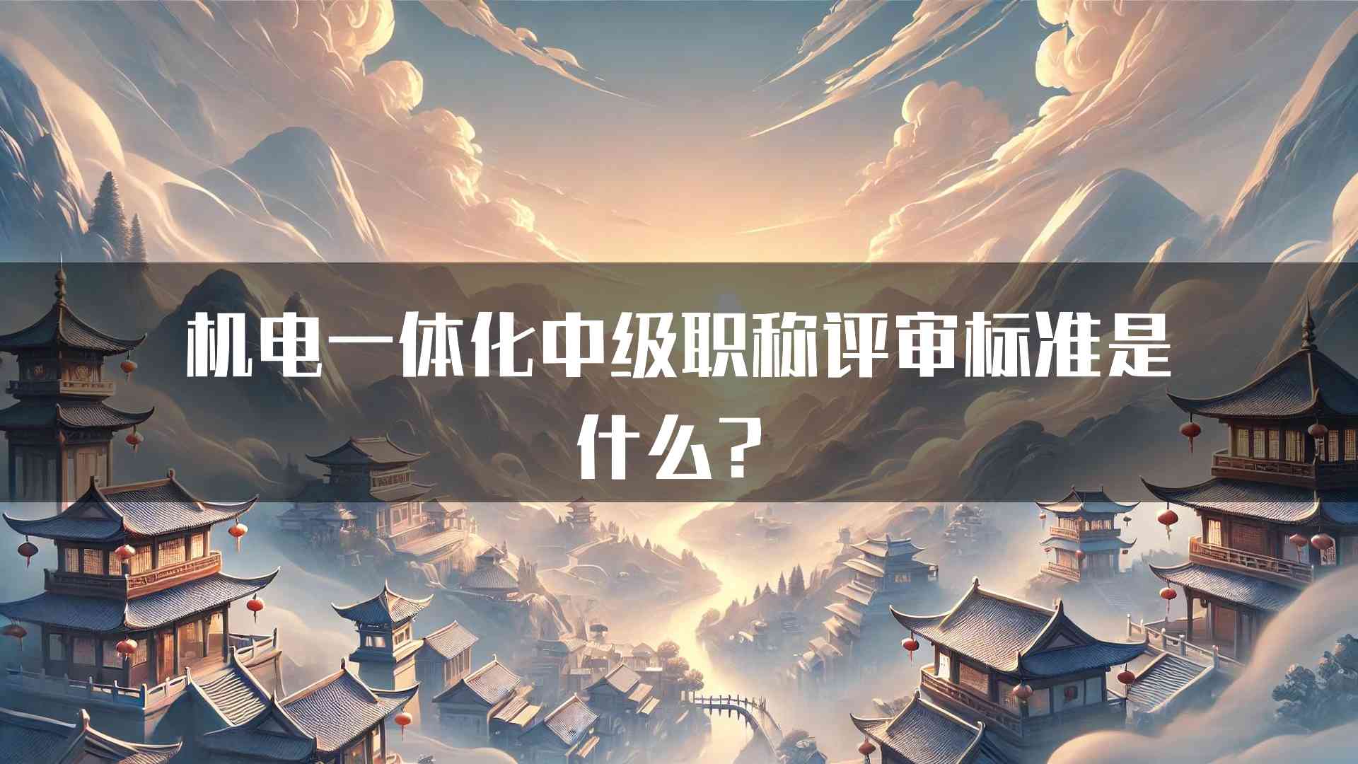 机电一体化中级职称评审标准是什么？