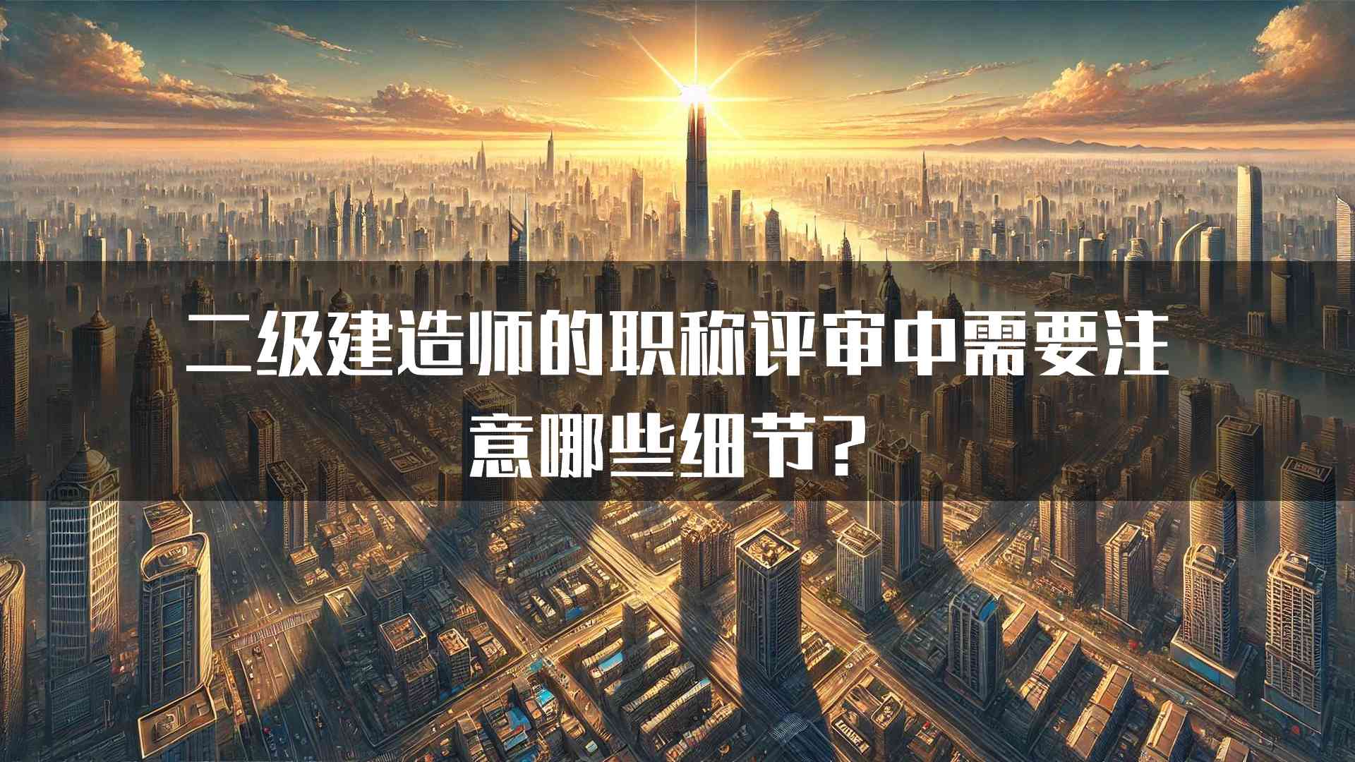 二级建造师的职称评审中需要注意哪些细节？