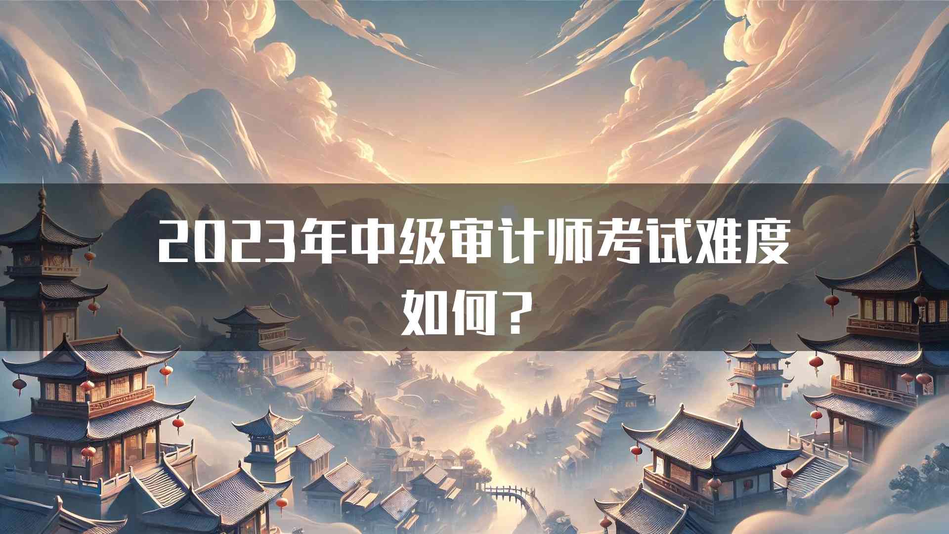 2023年中级审计师考试难度如何？