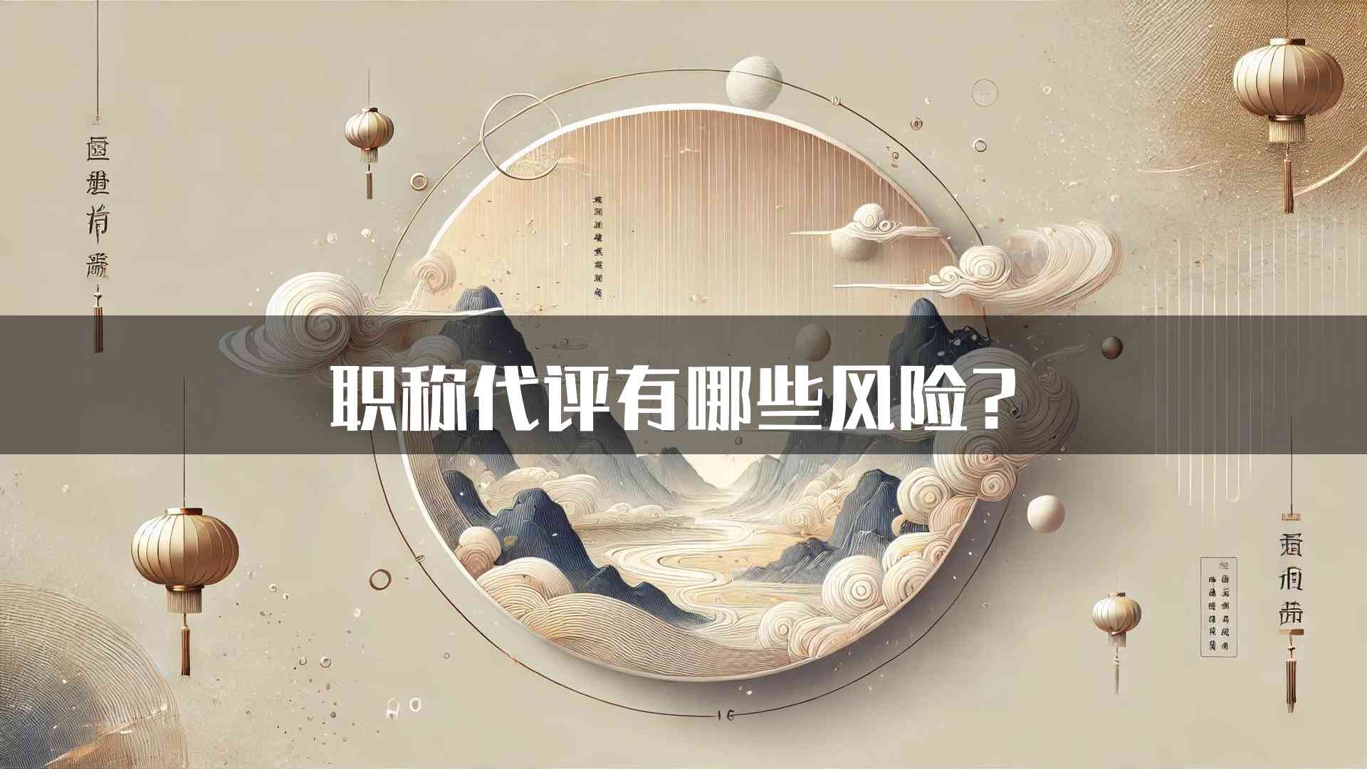 职称代评有哪些风险？