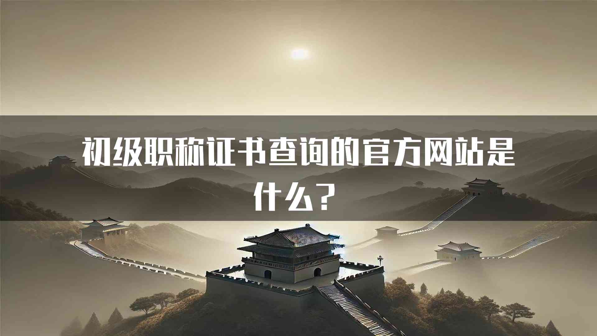 初级职称证书查询的官方网站是什么？