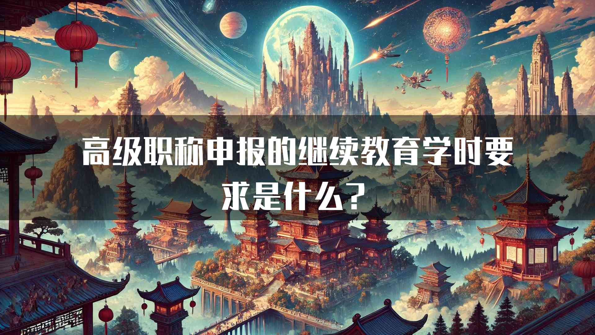 高级职称申报的继续教育学时要求是什么？