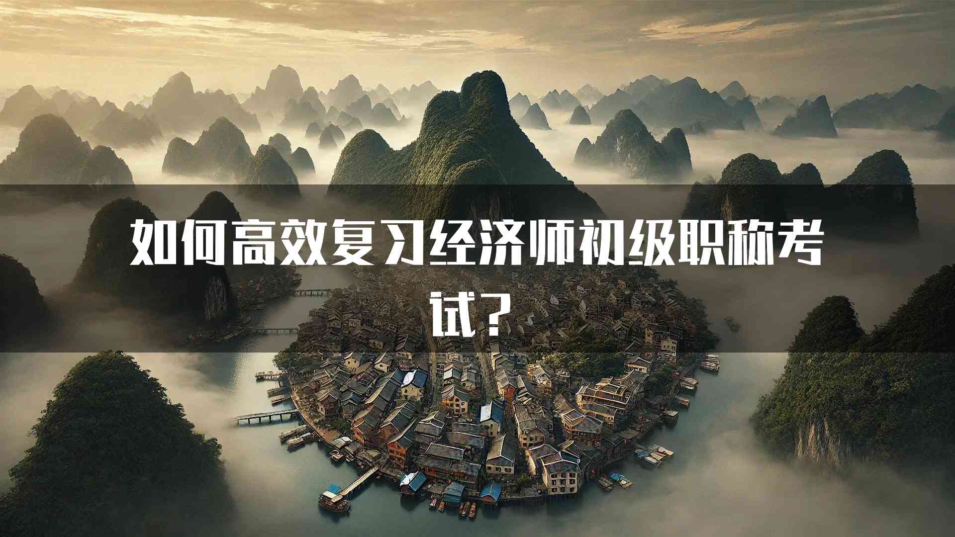 如何高效复习经济师初级职称考试？