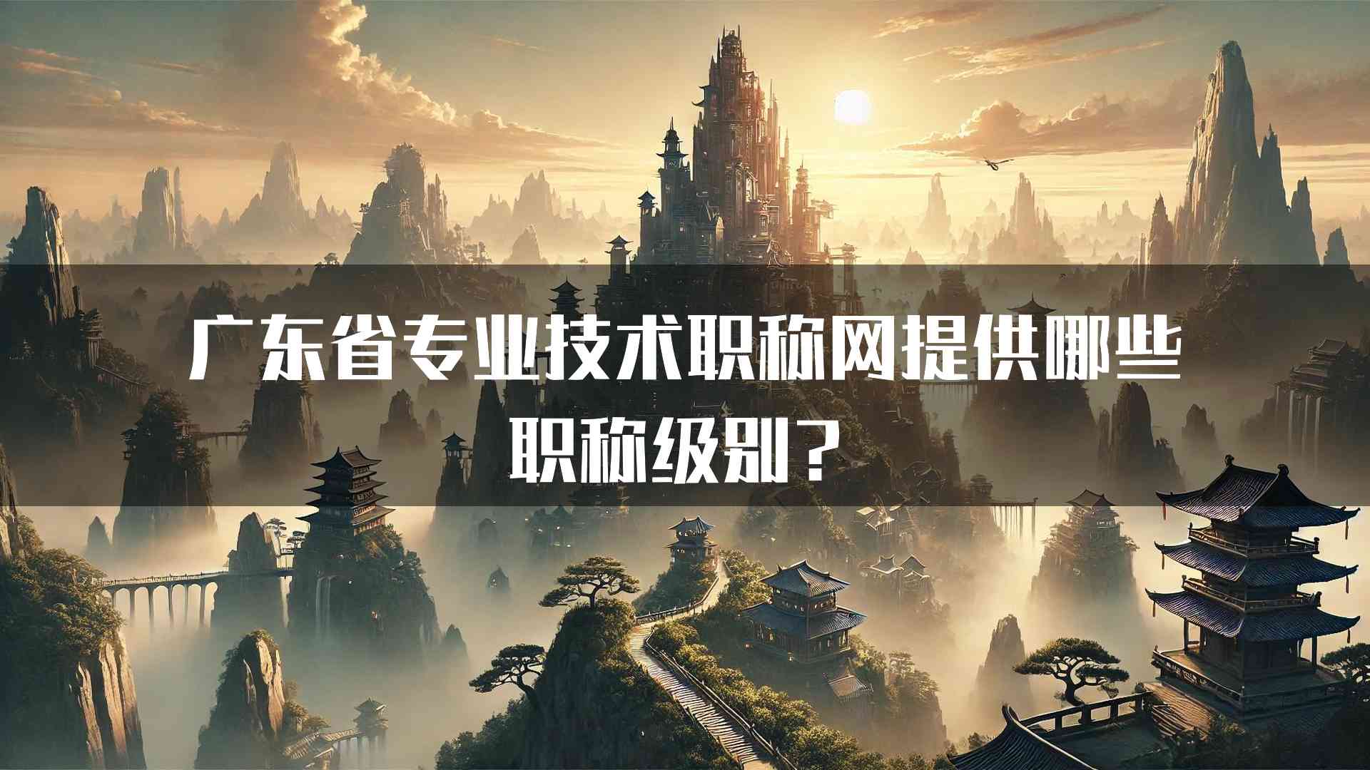 广东省专业技术职称网提供哪些职称级别？